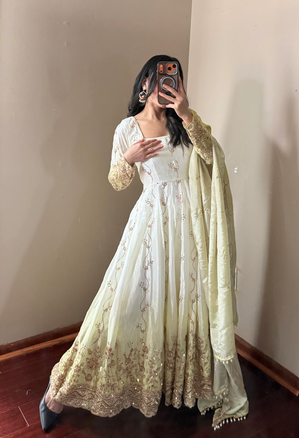 Heavy-work Anarkali suit
