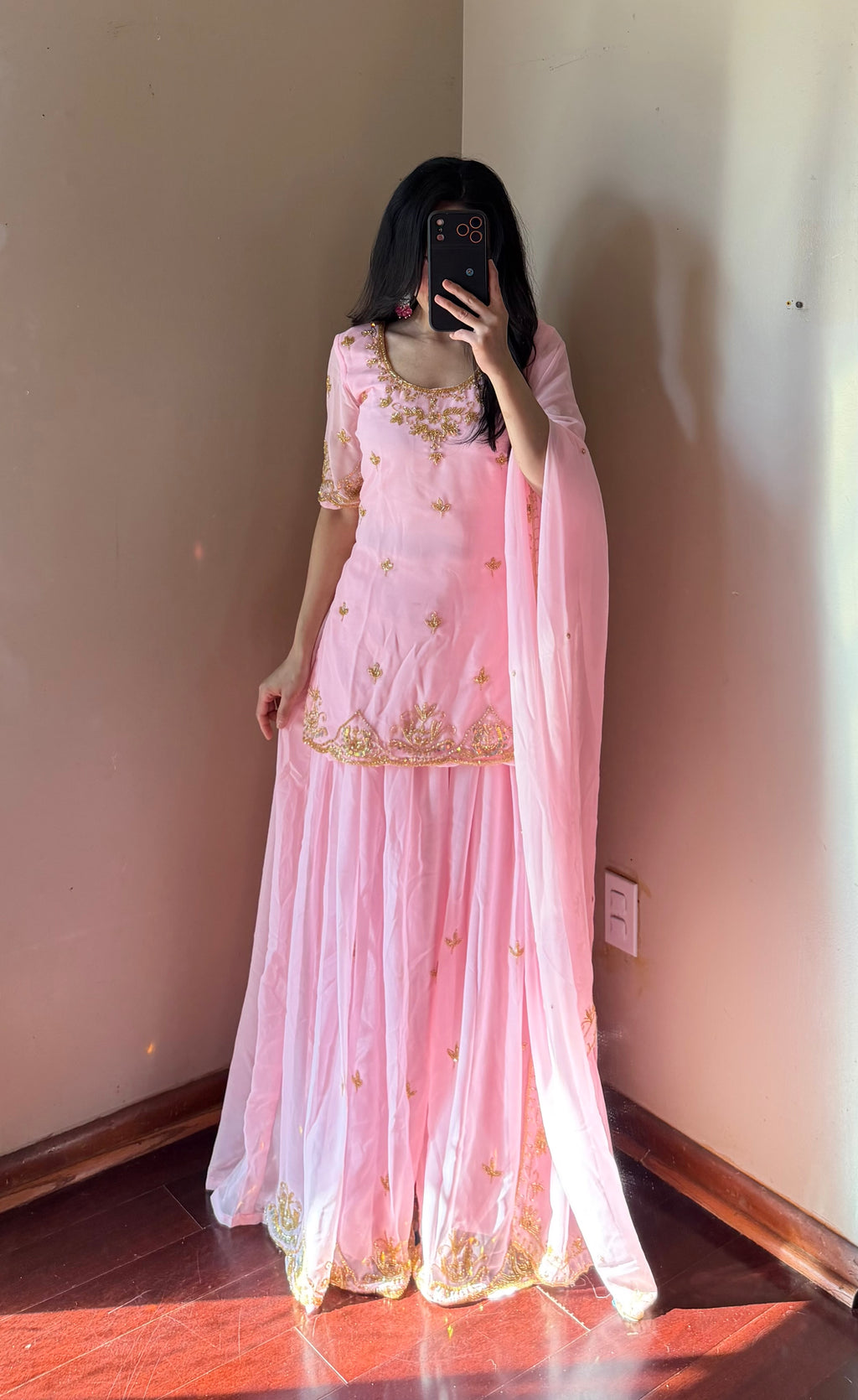 Heavy-Worked Sarara kurta Set