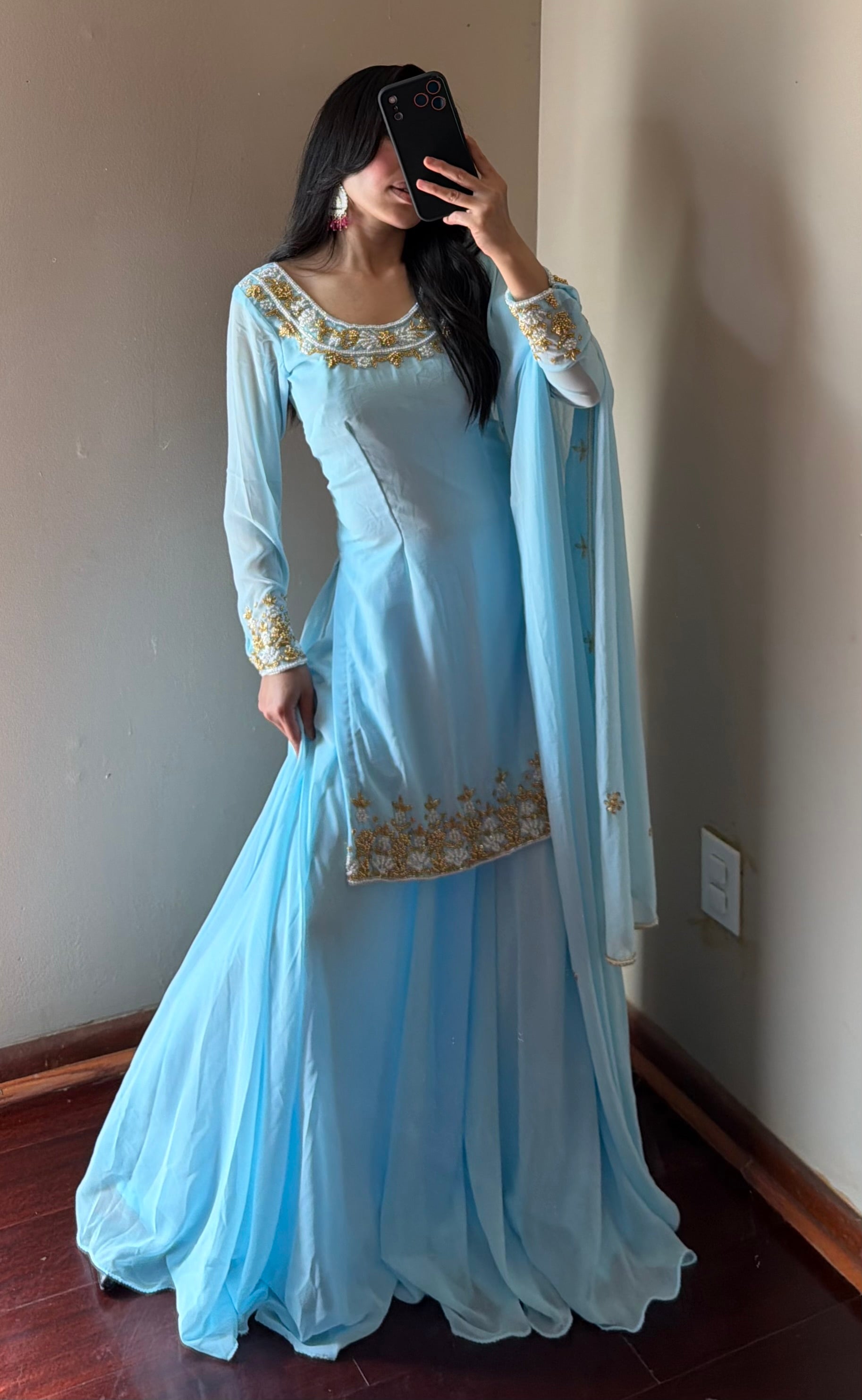 Handwork Sarara kurta Set