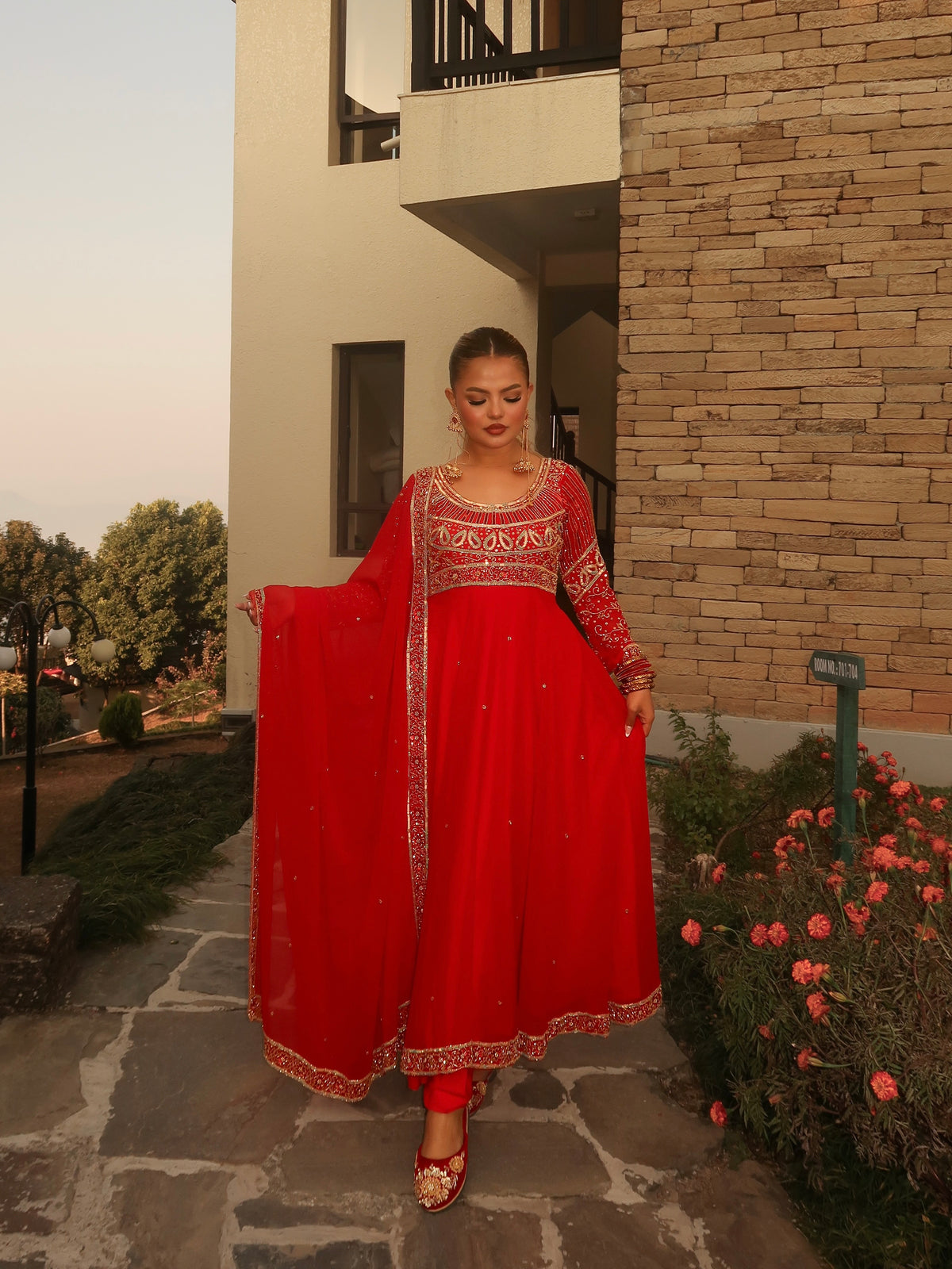 Heavy Handwork Anarkali suit