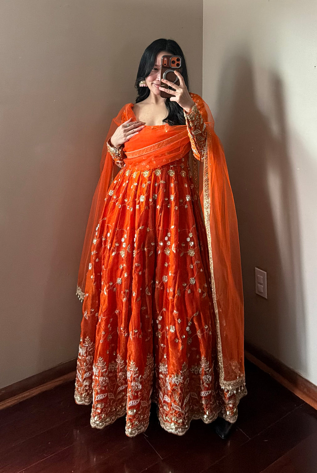 Heavy-worked Anarkali Set
