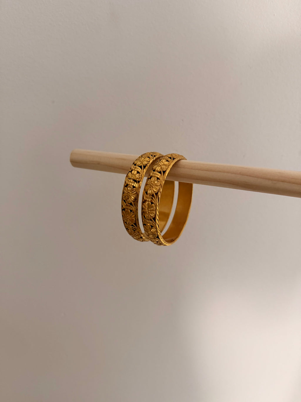 Floral Golden Bangle