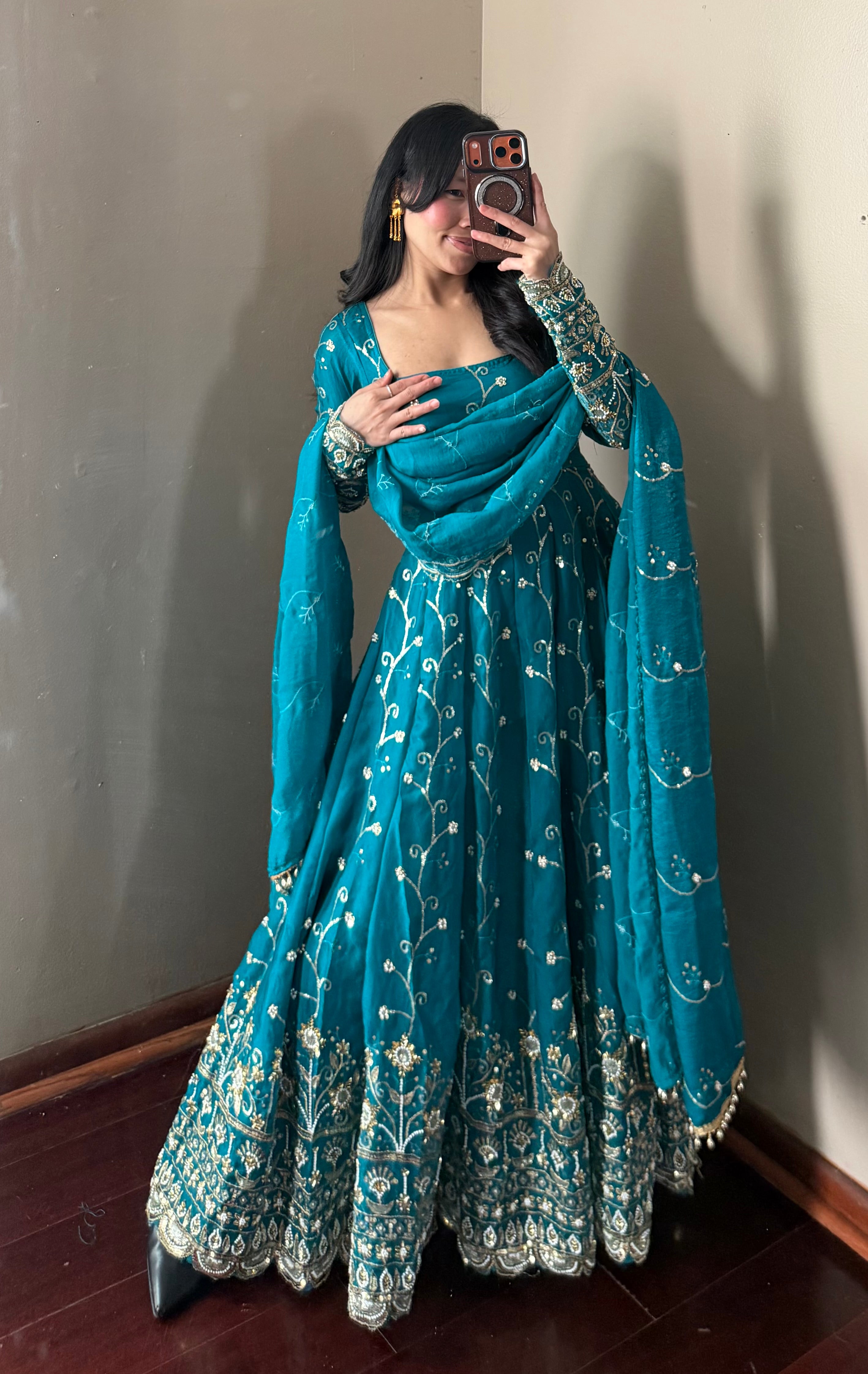 Heavy work Anarkali suit