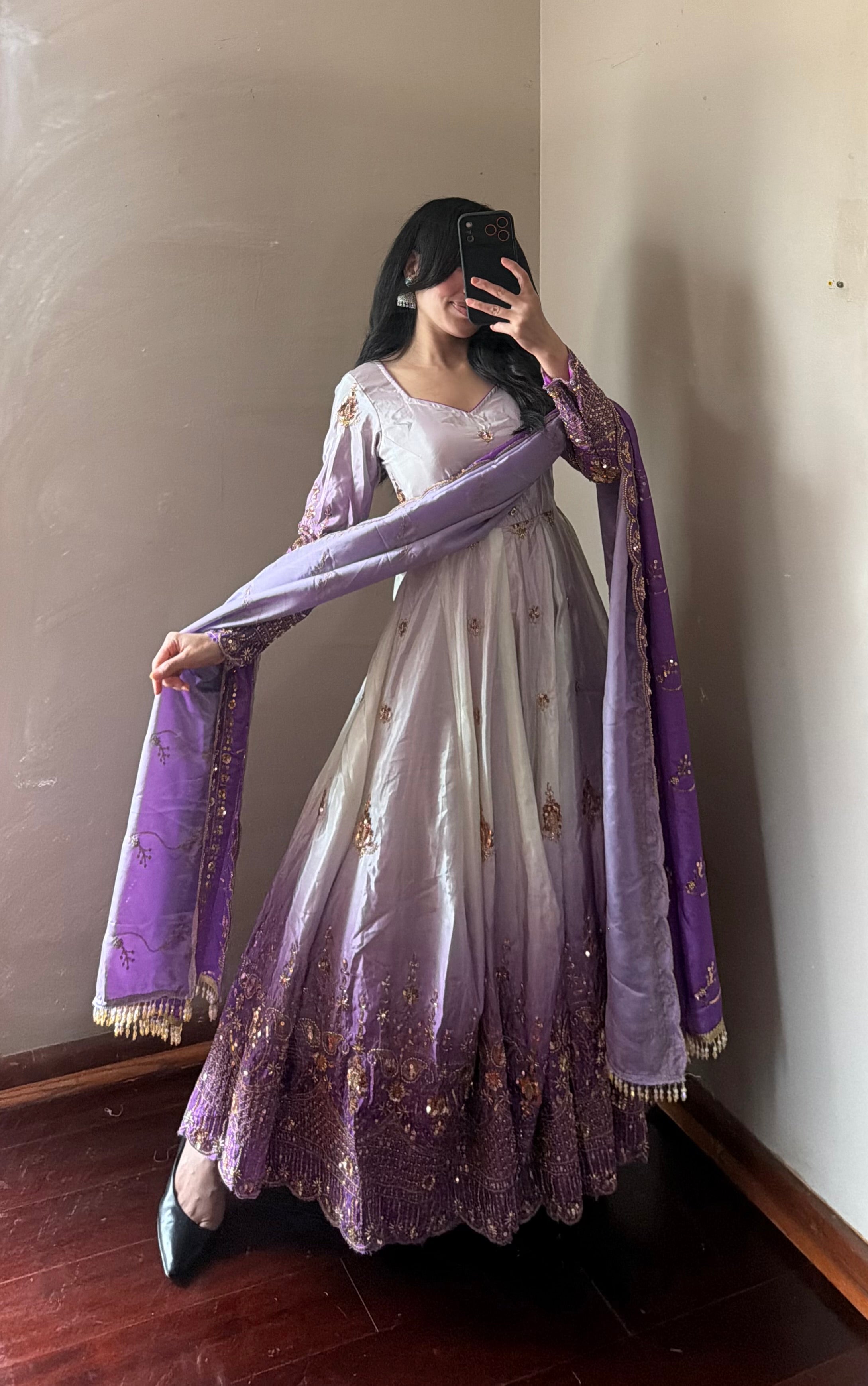 Handwork Anarkali Set