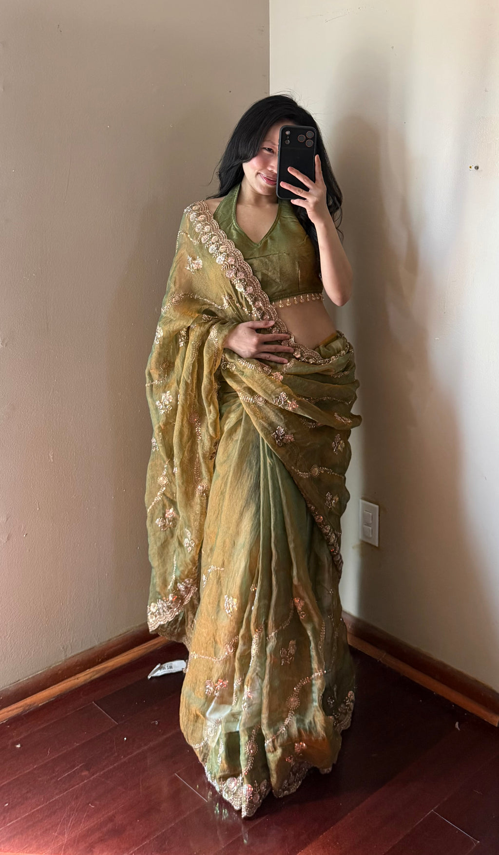 Fendy silk Saree set
