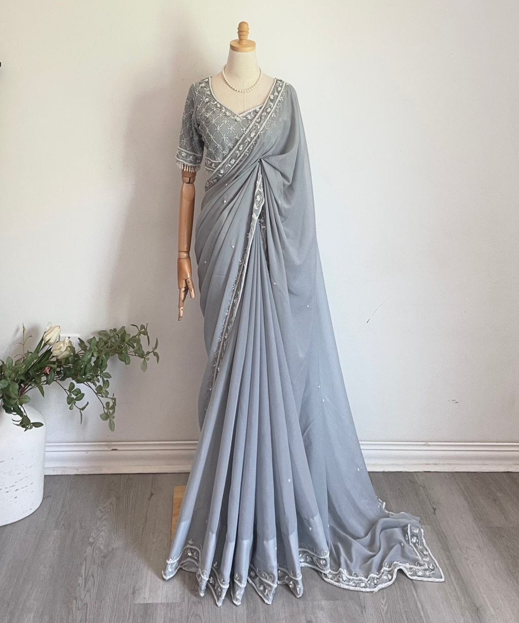 Heavy Handwork Saree Set