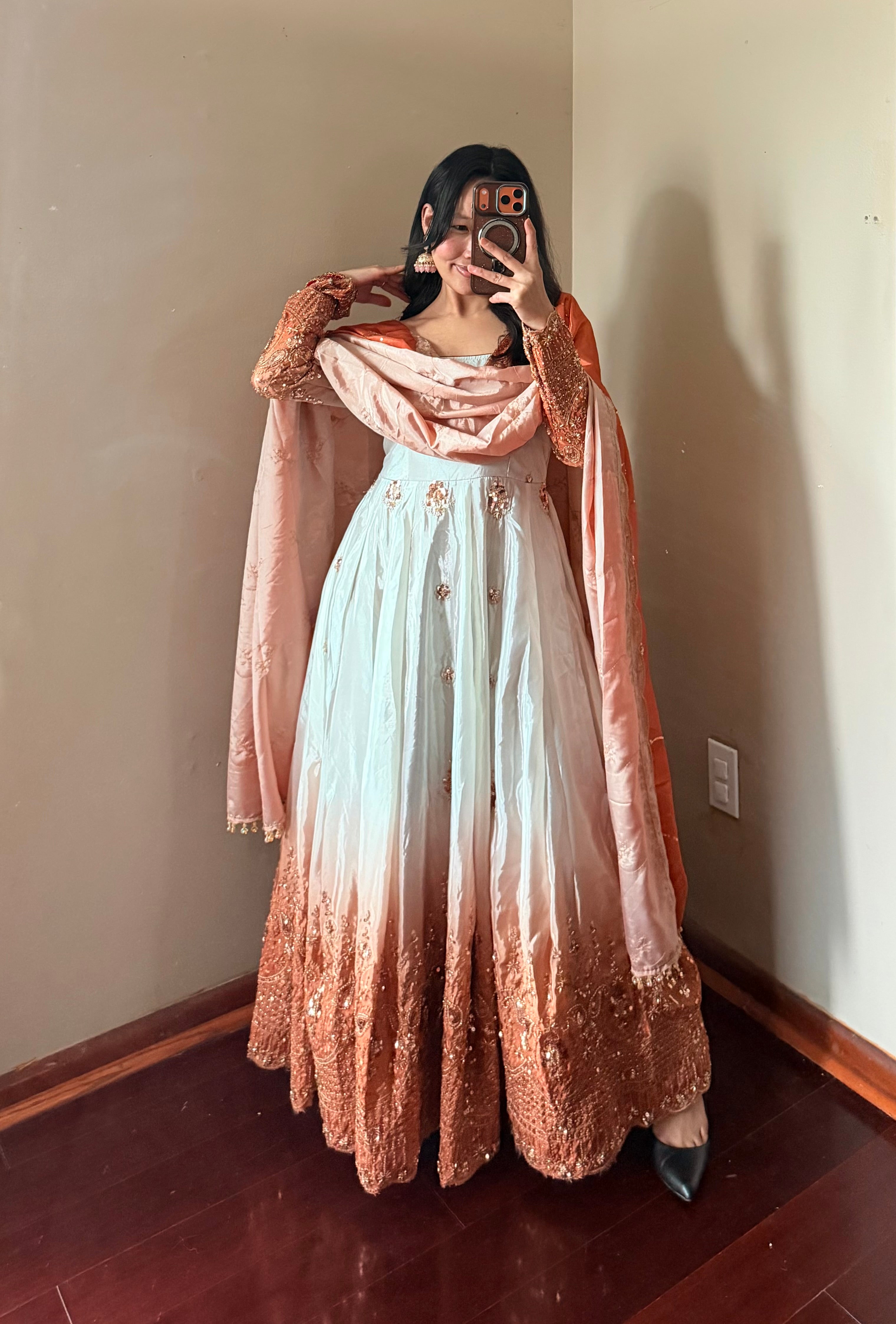 Heavy-worked Anarkali Set