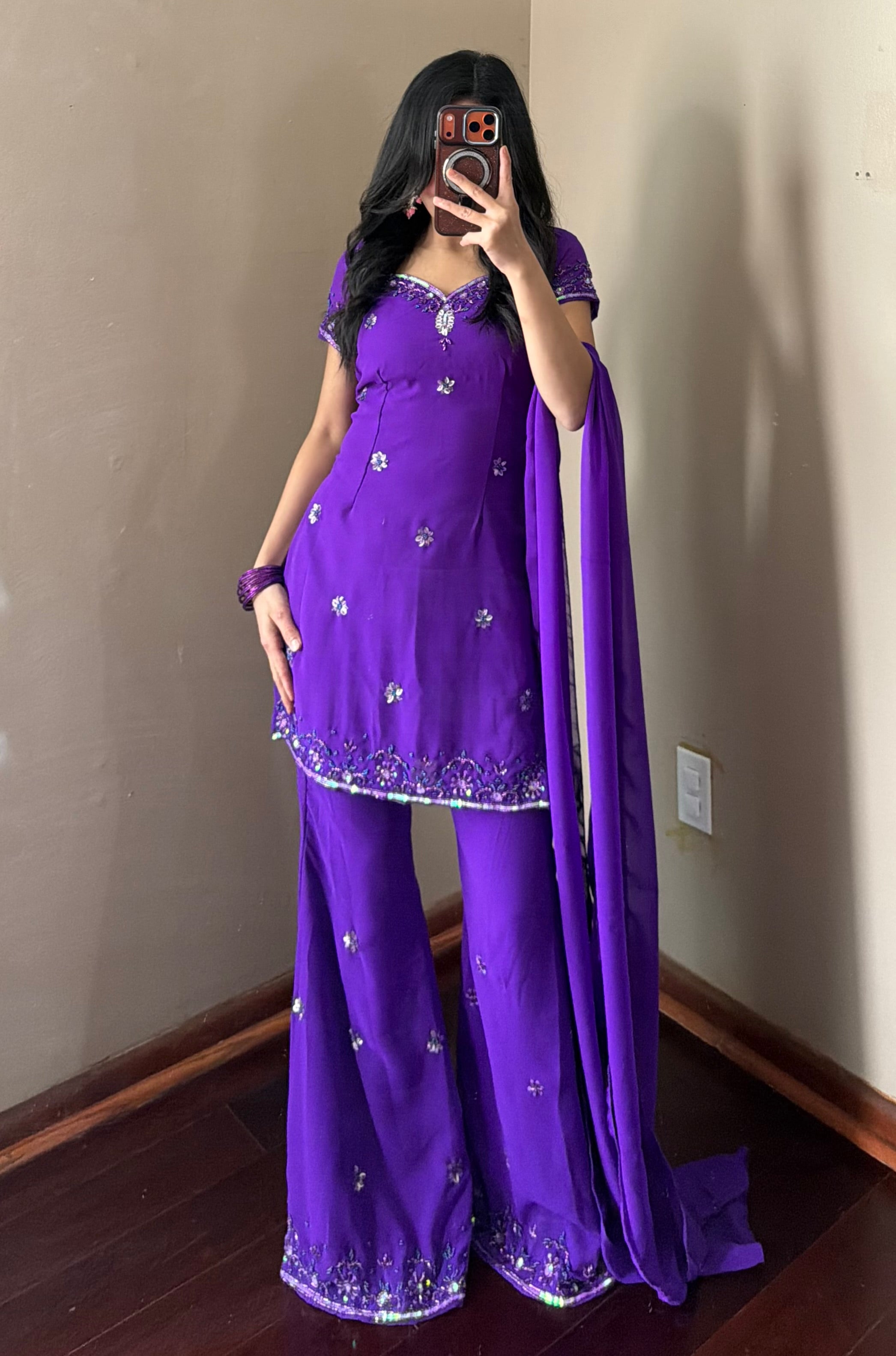 【セール】vintage 90s セットアップ 紫 90s Handwork Kurta Set – sister's collection by Rebi