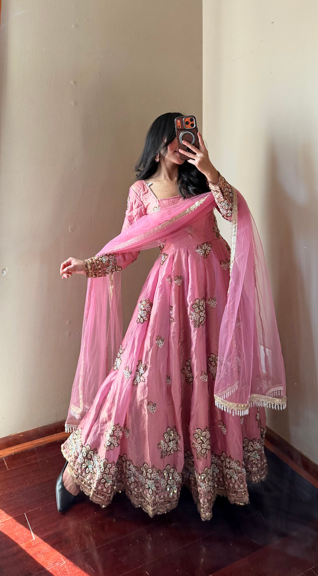 Heavy-work Anarkali Set