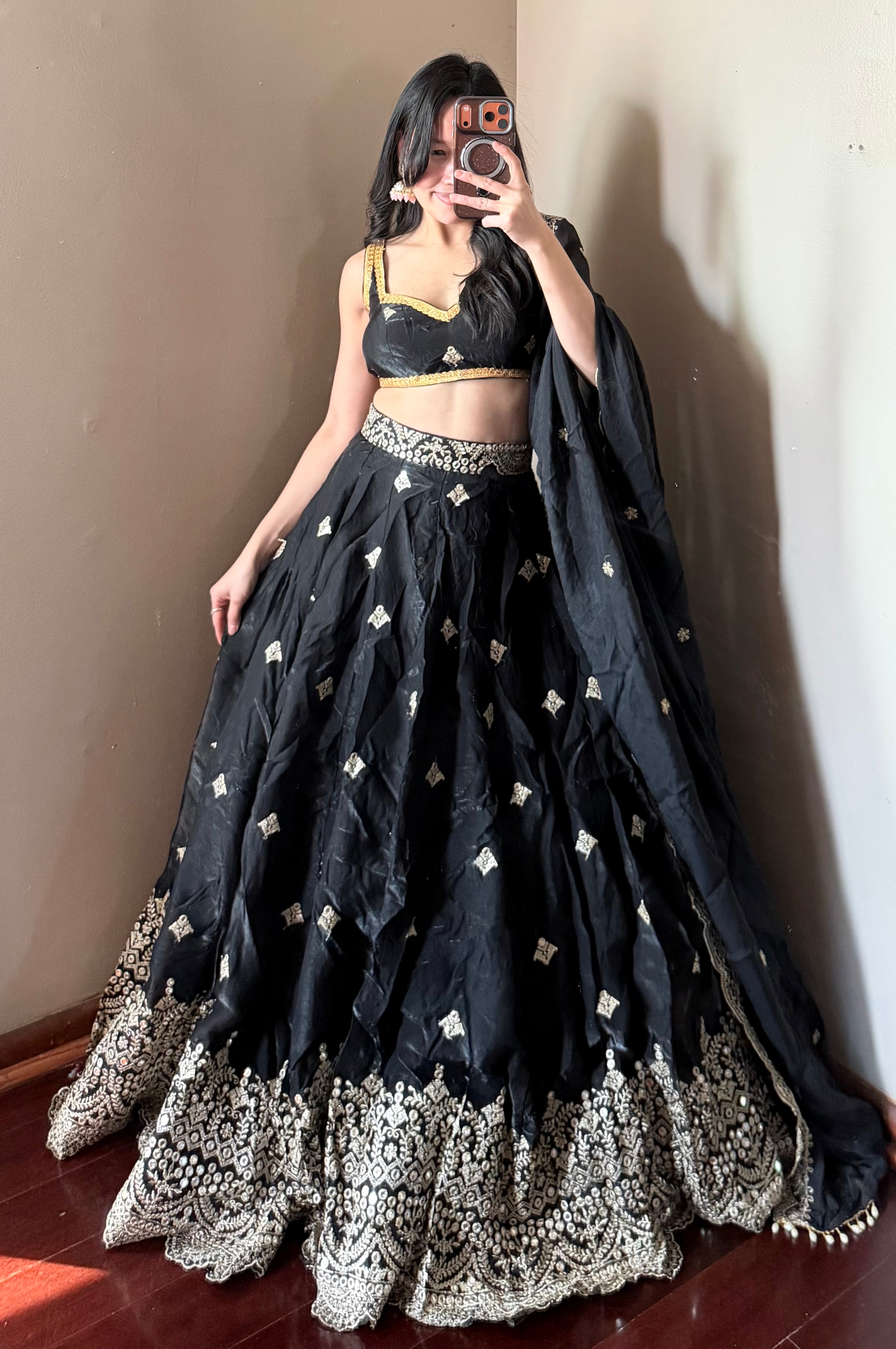 Black Lehenga Set