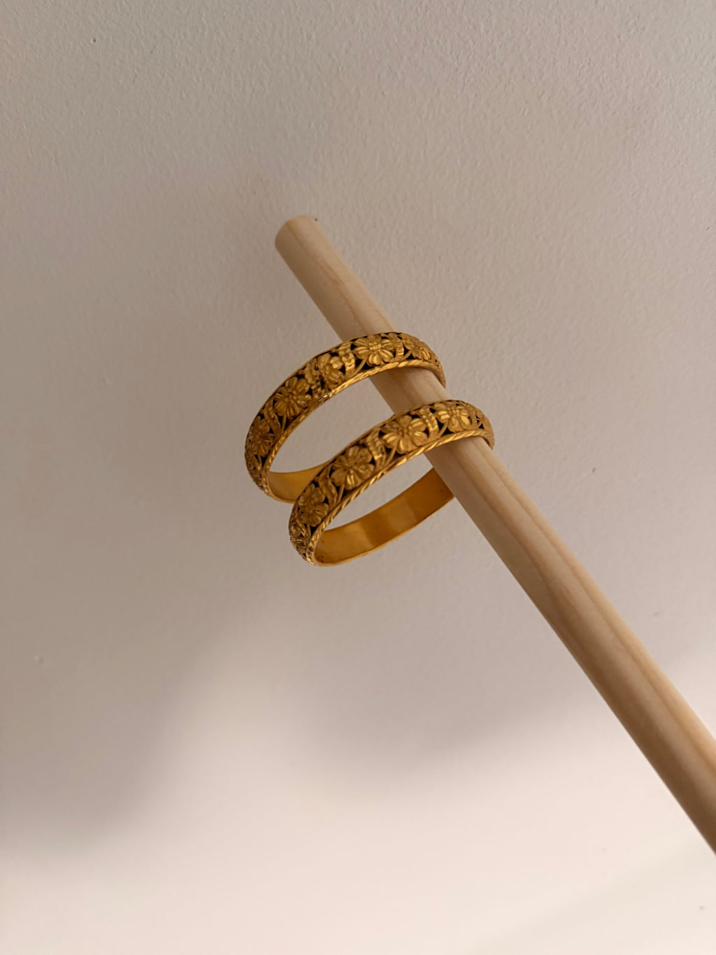 Floral Golden Bangle
