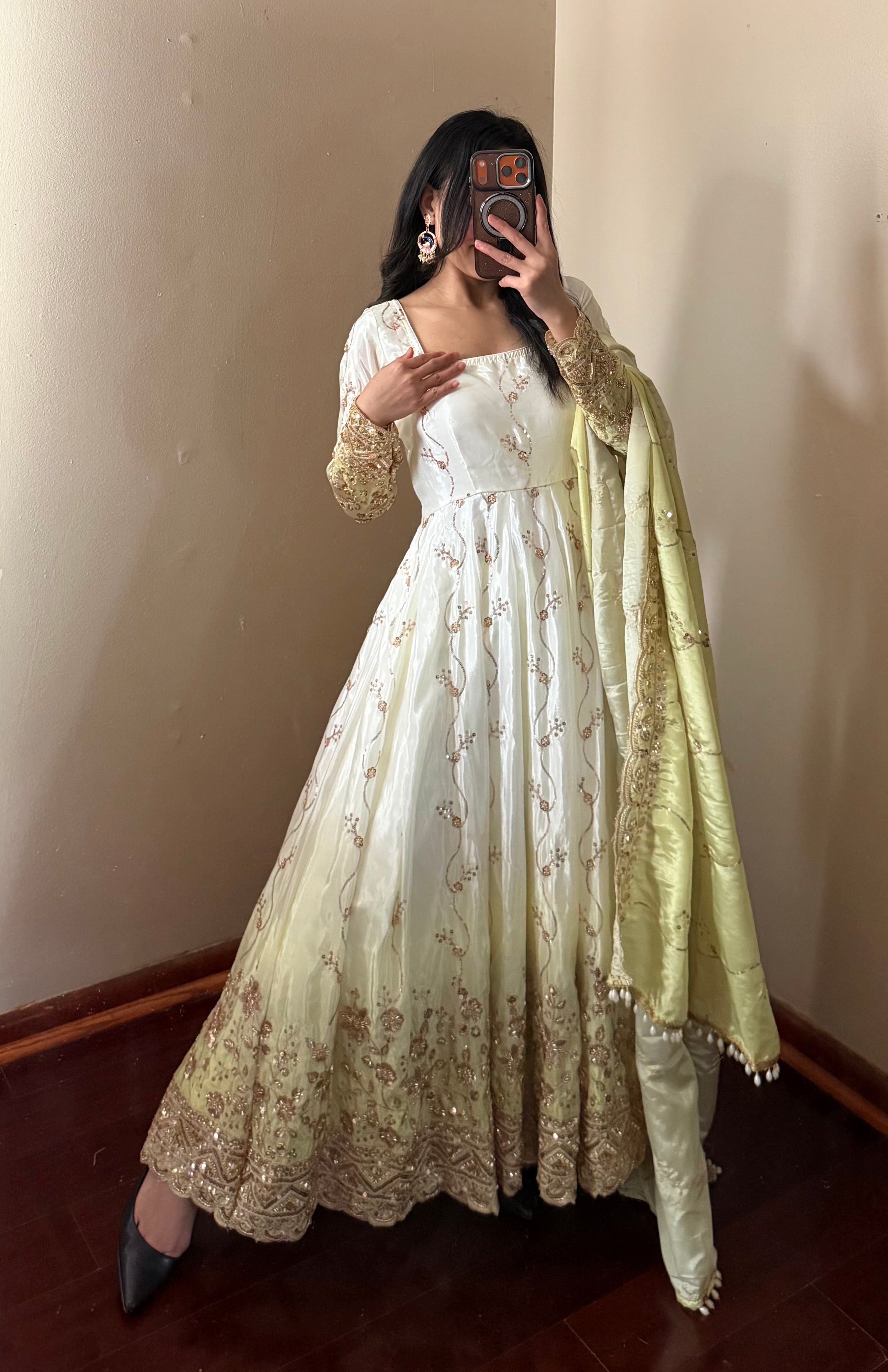 Heavy-work Anarkali suit