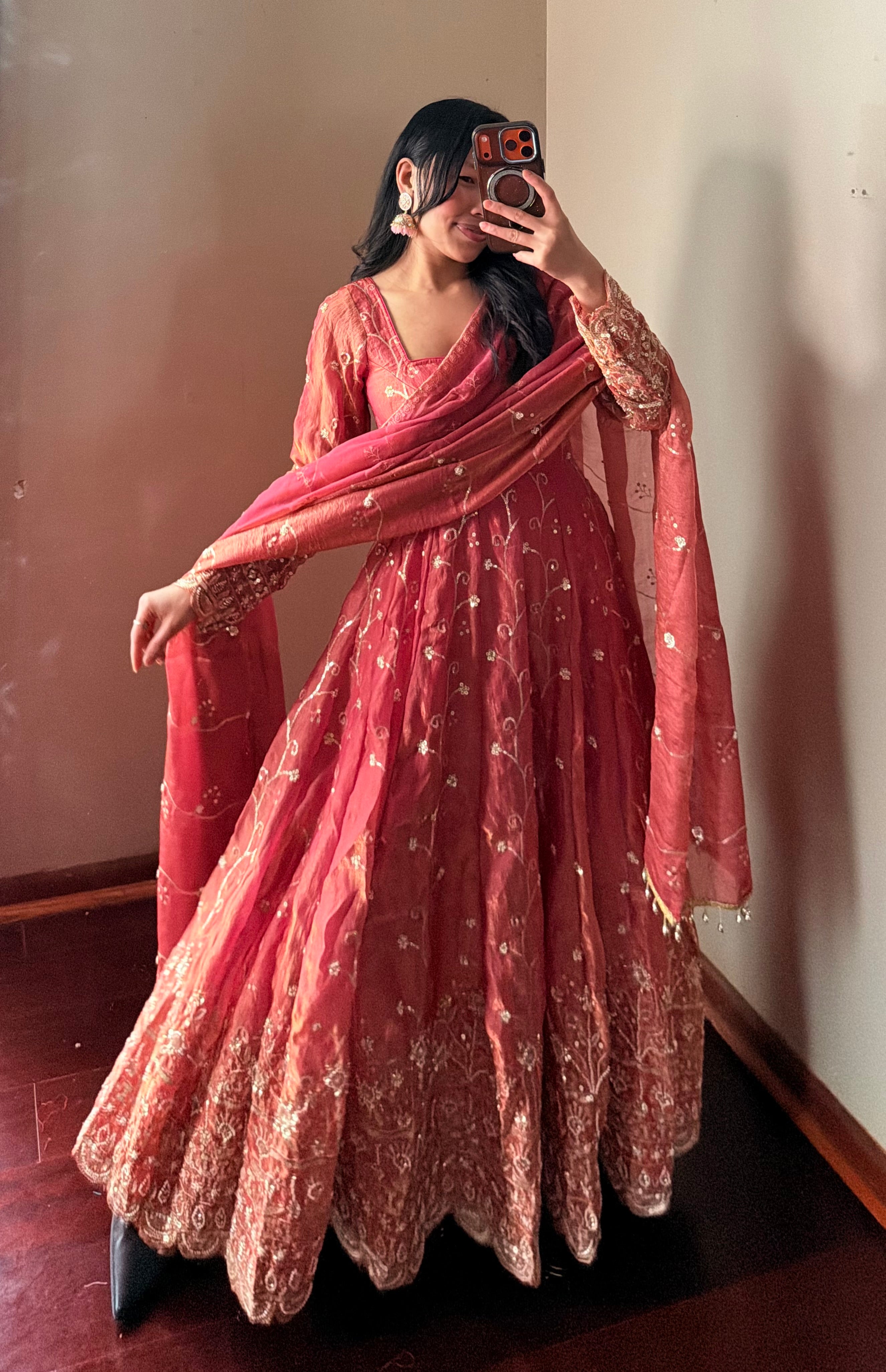 Heavy-work Anarkali Set
