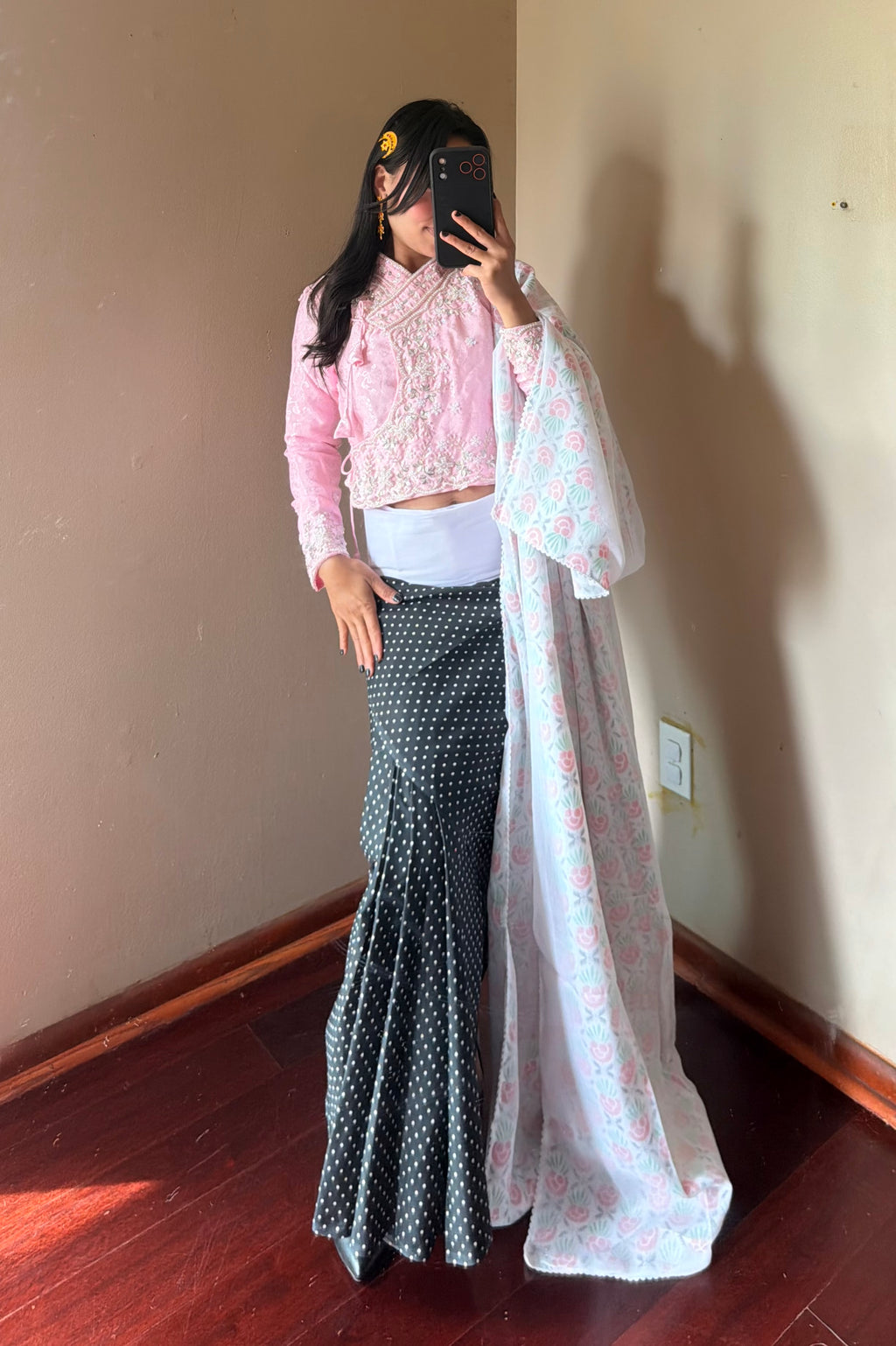 Traditional Fariya Saree set