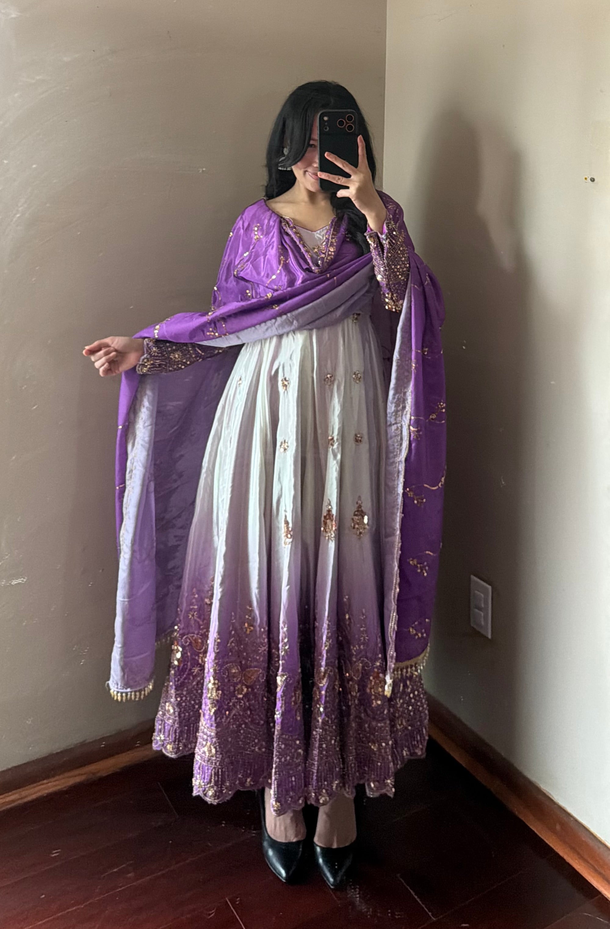 Handwork Anarkali Set