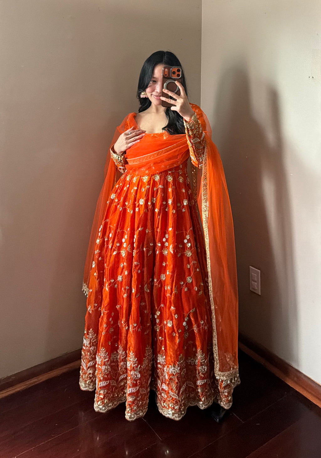 Heavy-worked Anarkali Set