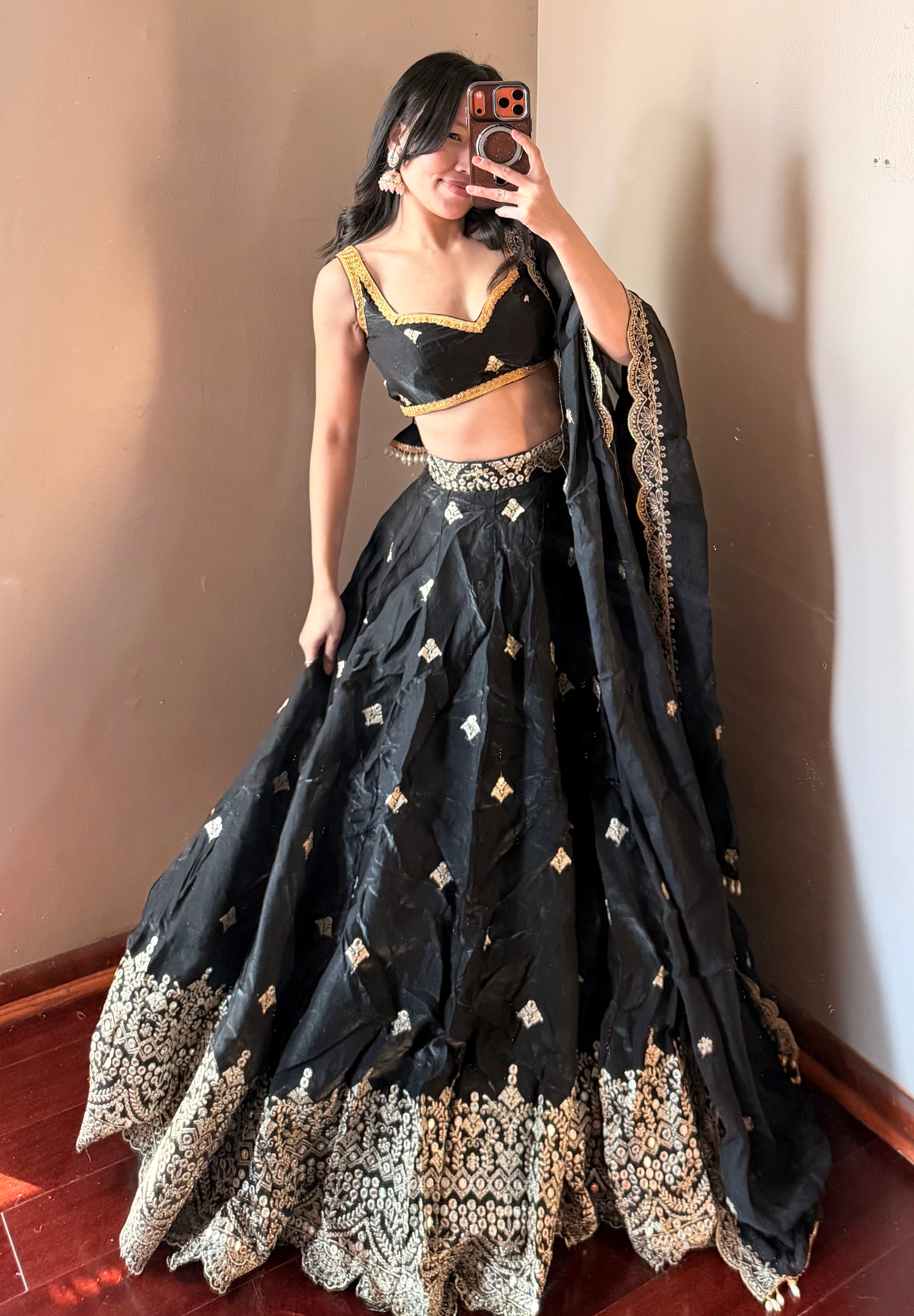Black Lehenga Set
