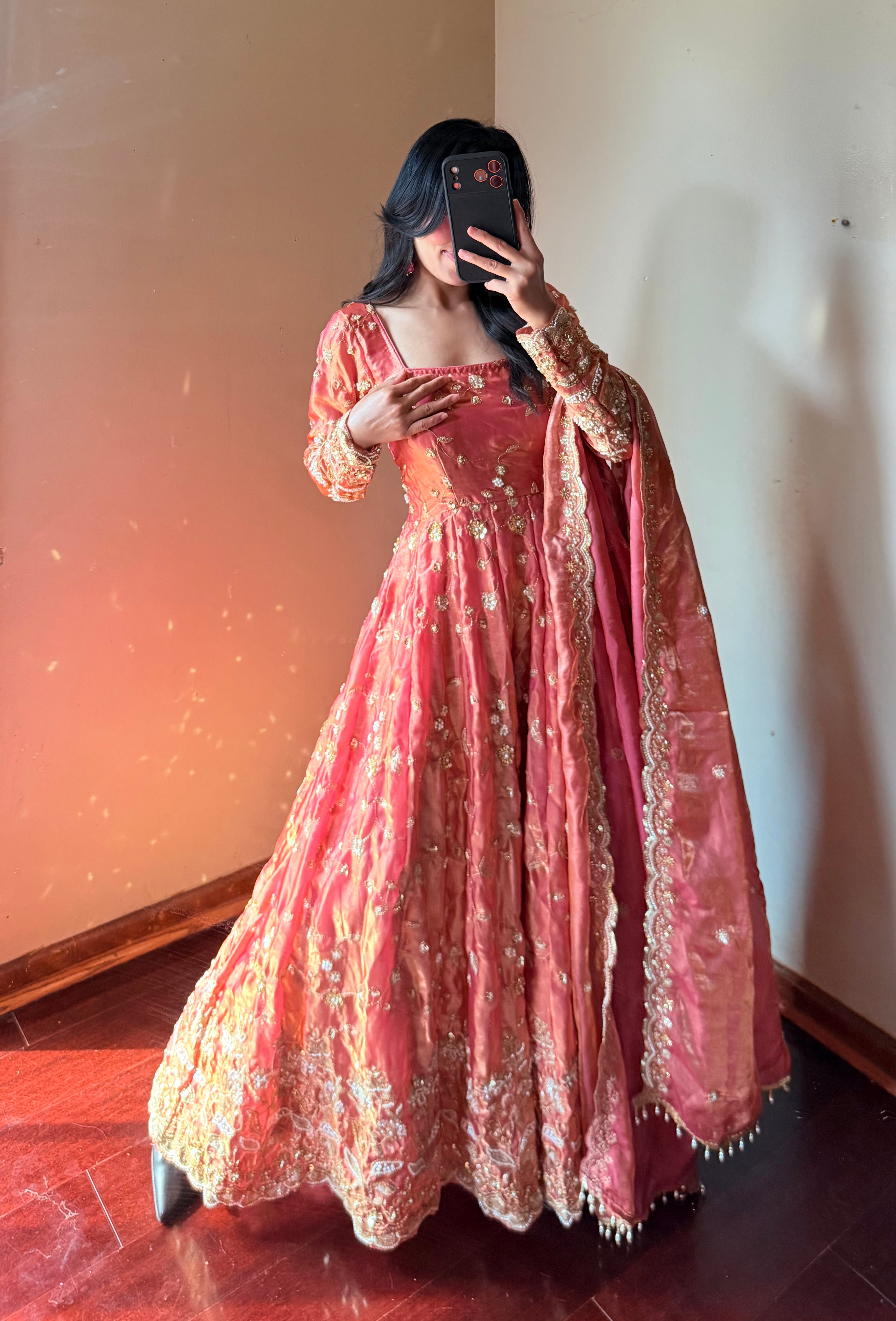 Heavy-worked Anarkali Set