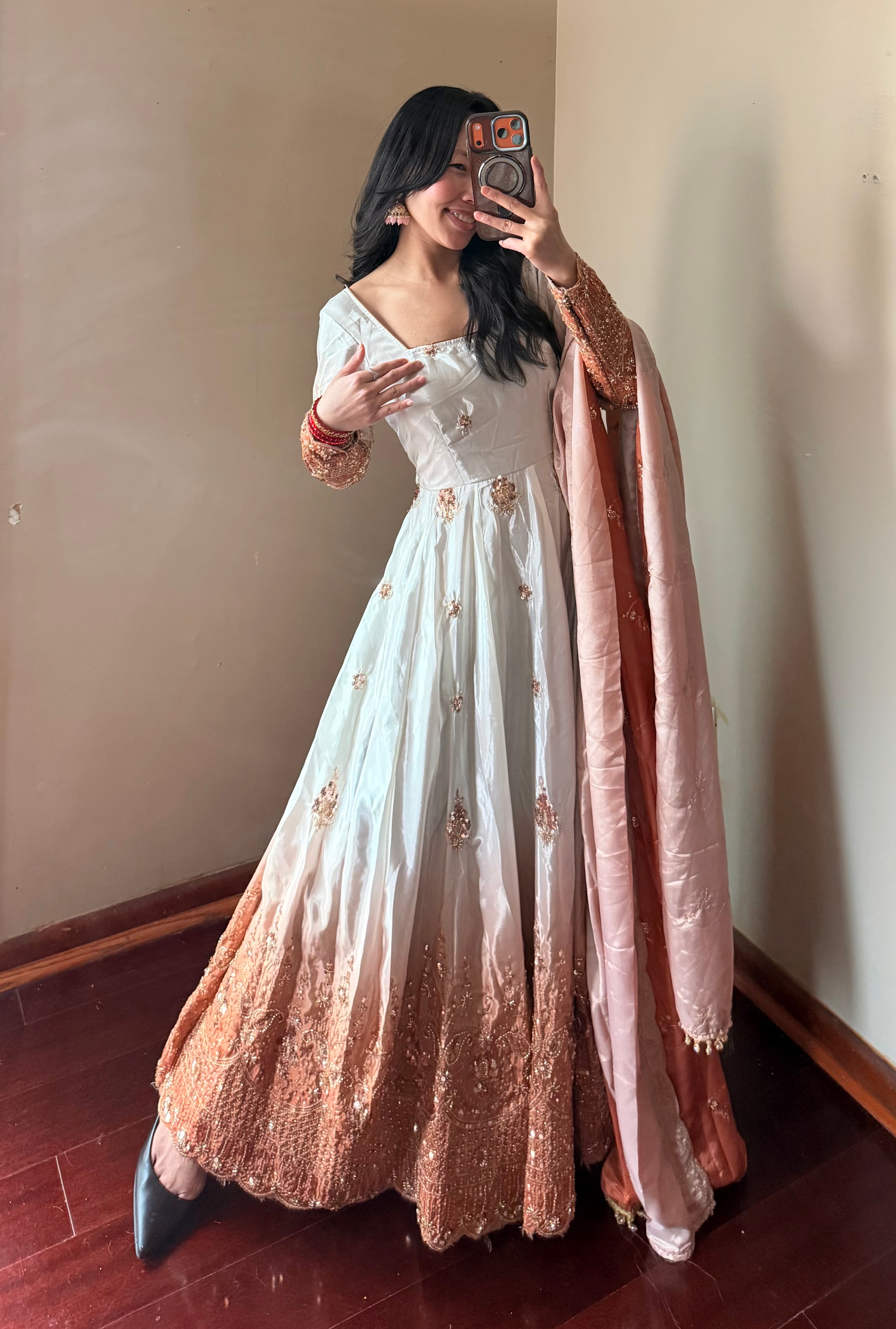 Heavy-worked Anarkali Set