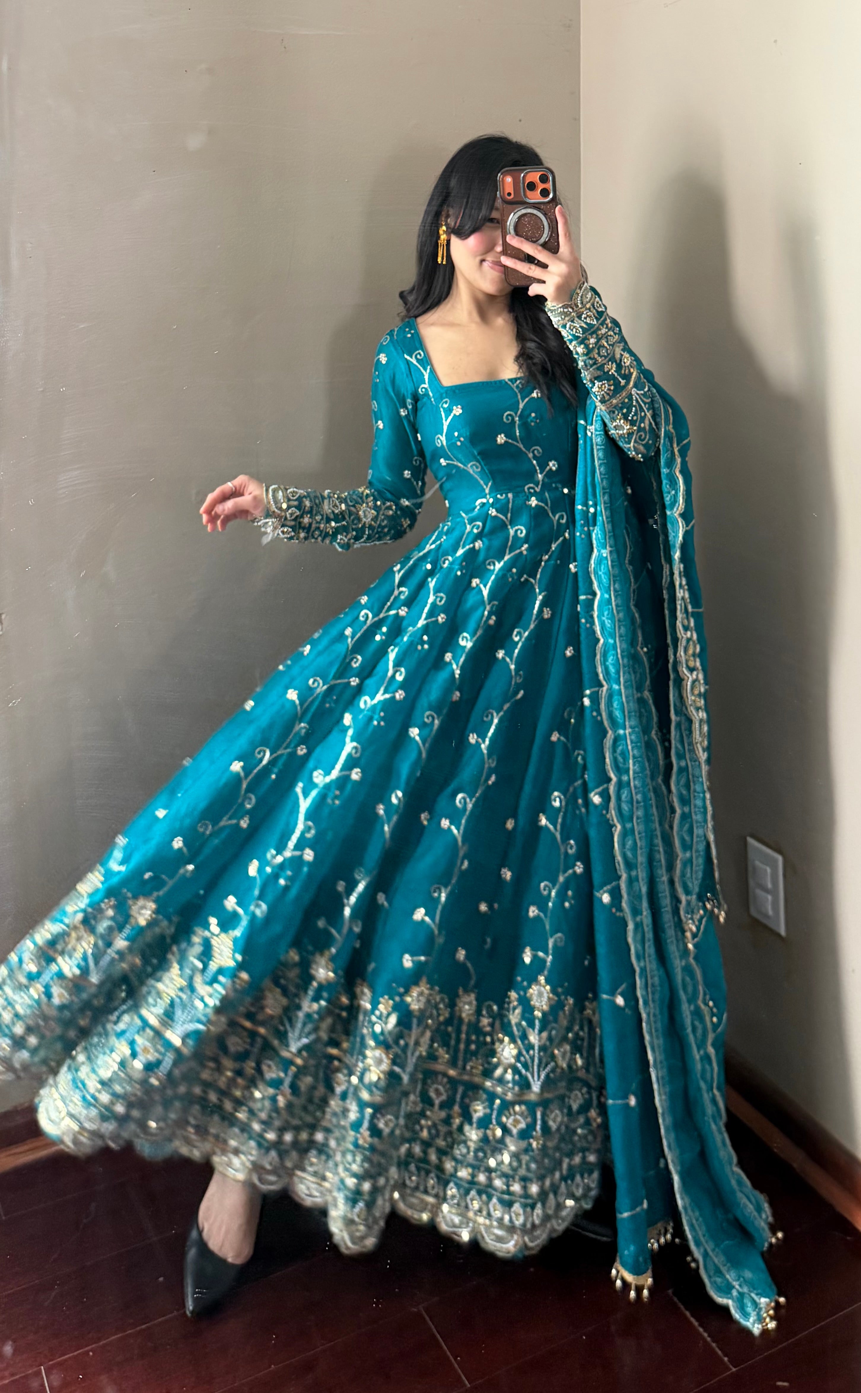 Heavy work Anarkali suit