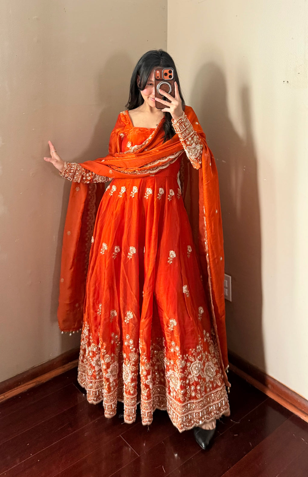 Heavy-work Anarkali Set