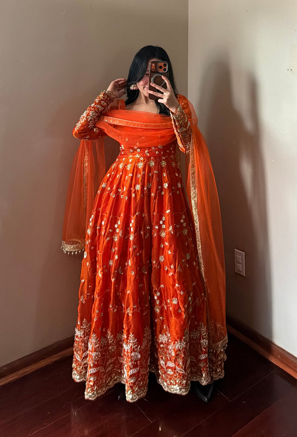 Heavy-worked Anarkali Set