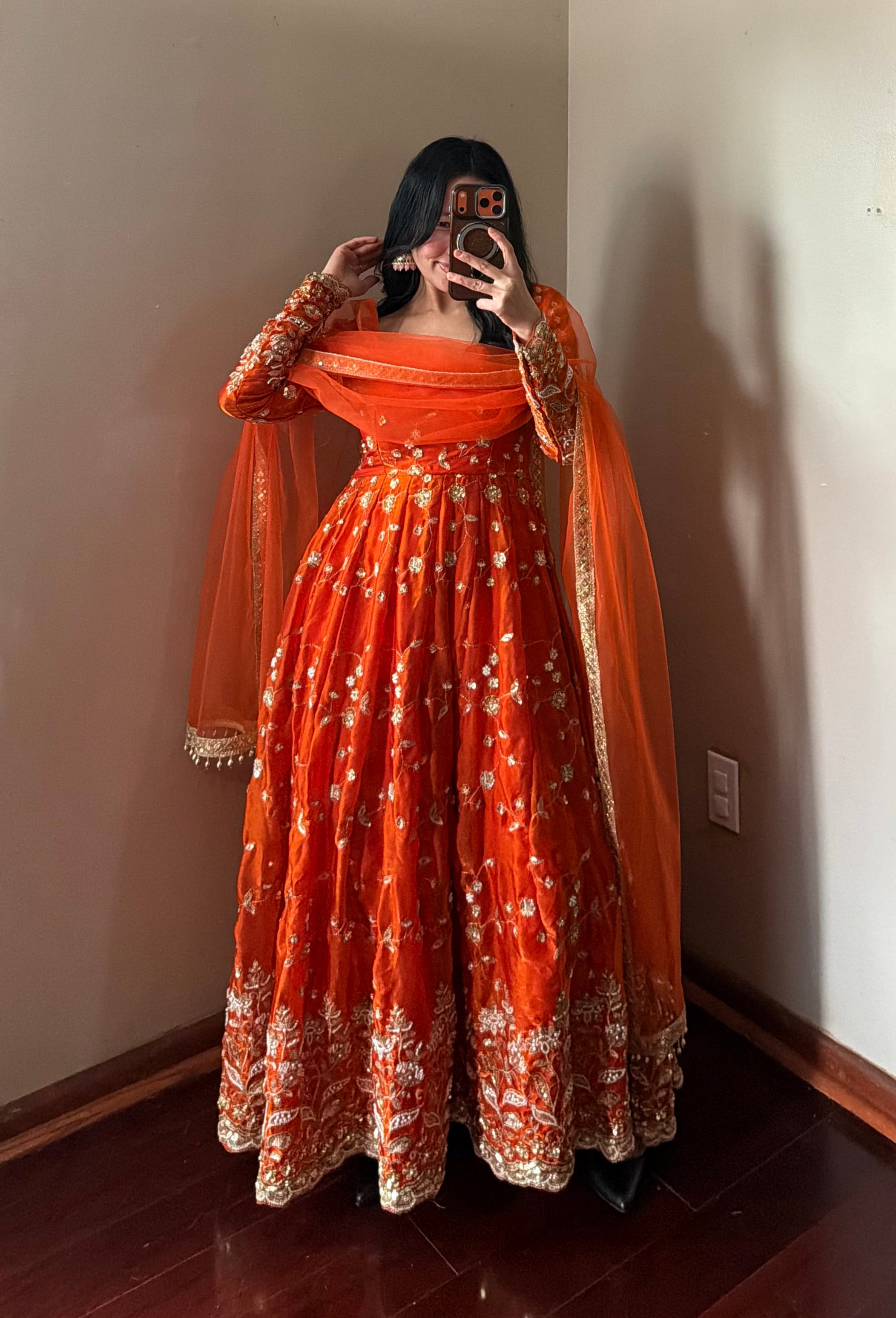 Heavy-worked Anarkali Set
