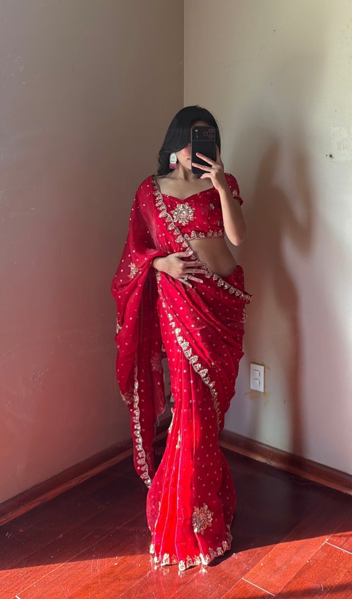 Ready To Wear embroidery Saree set