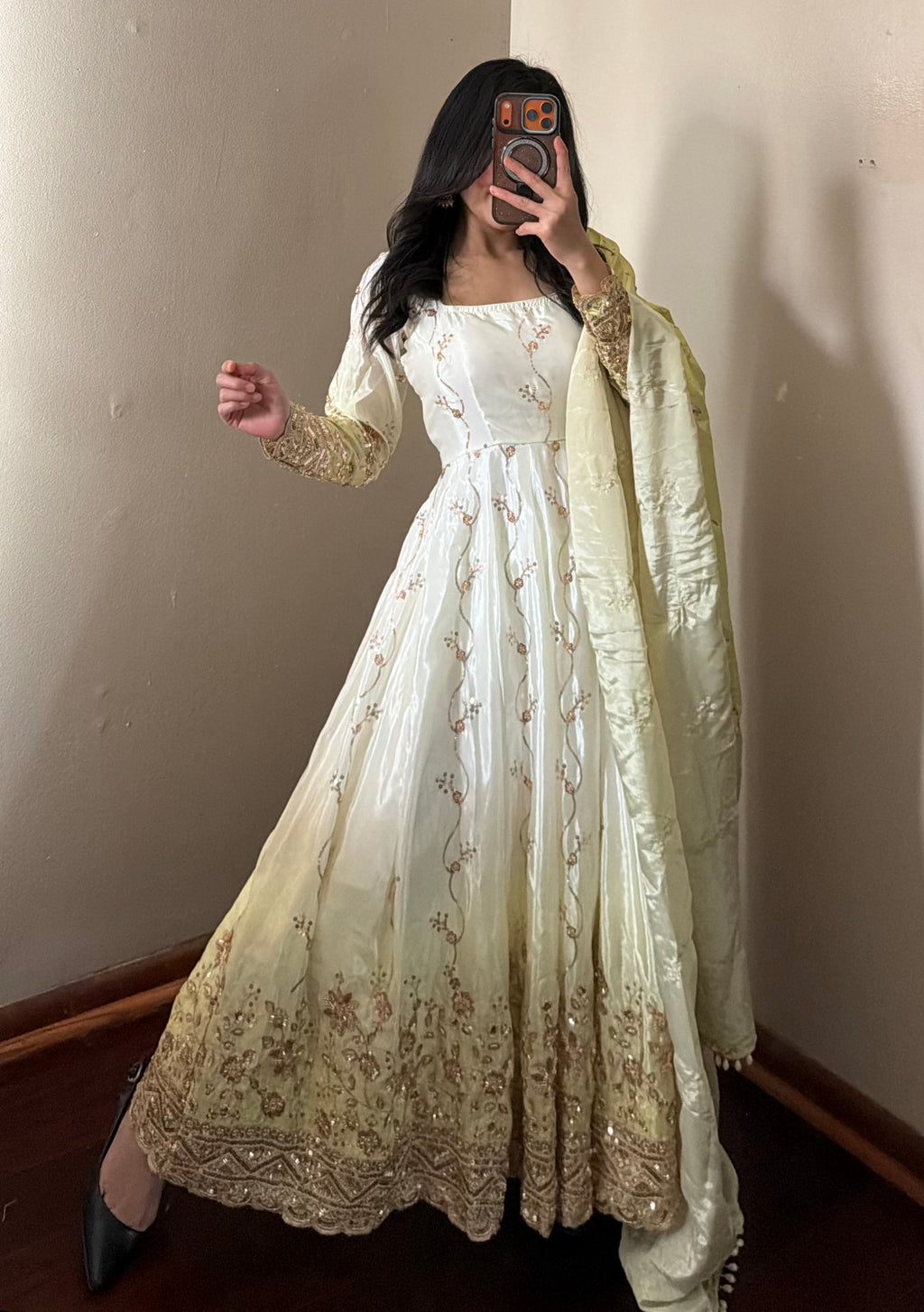 Heavy-work Anarkali suit