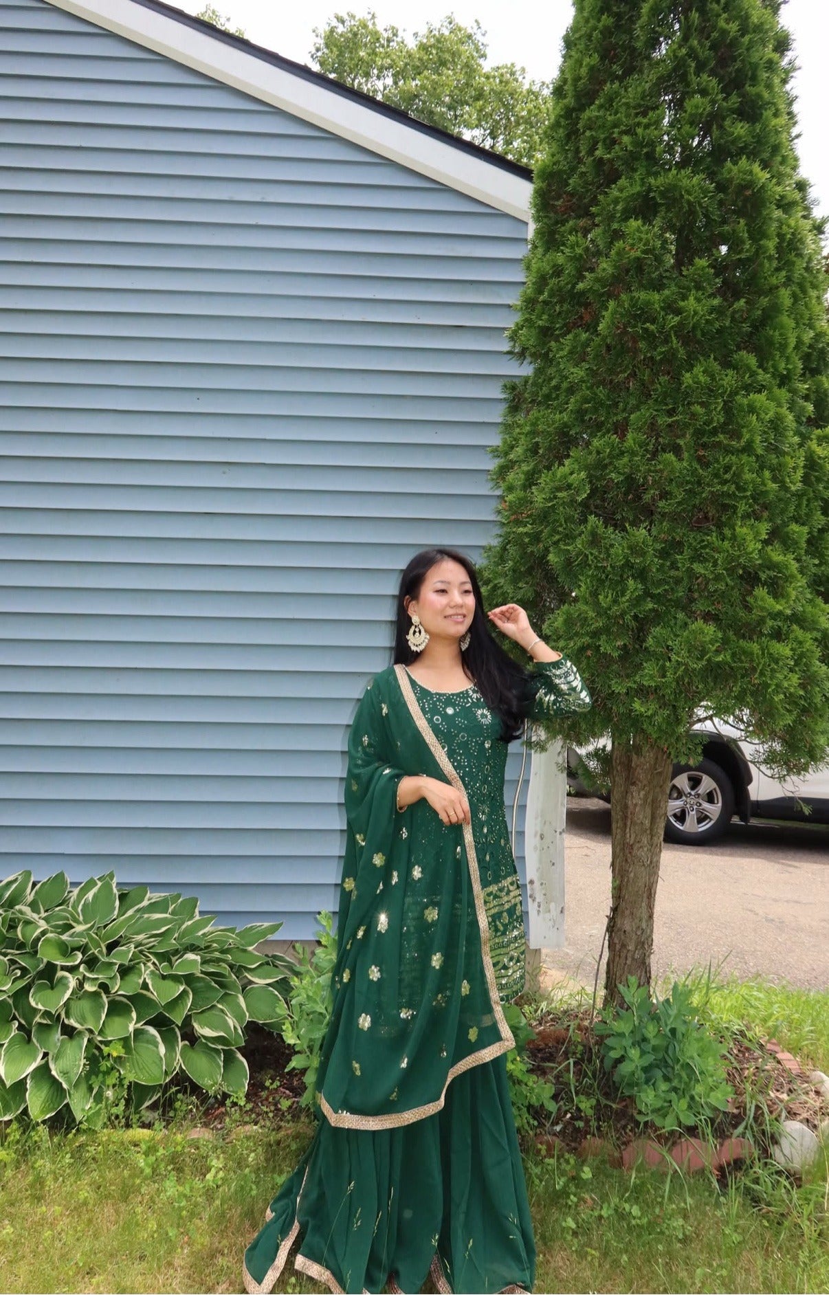 Customer wearing Sisters Collection