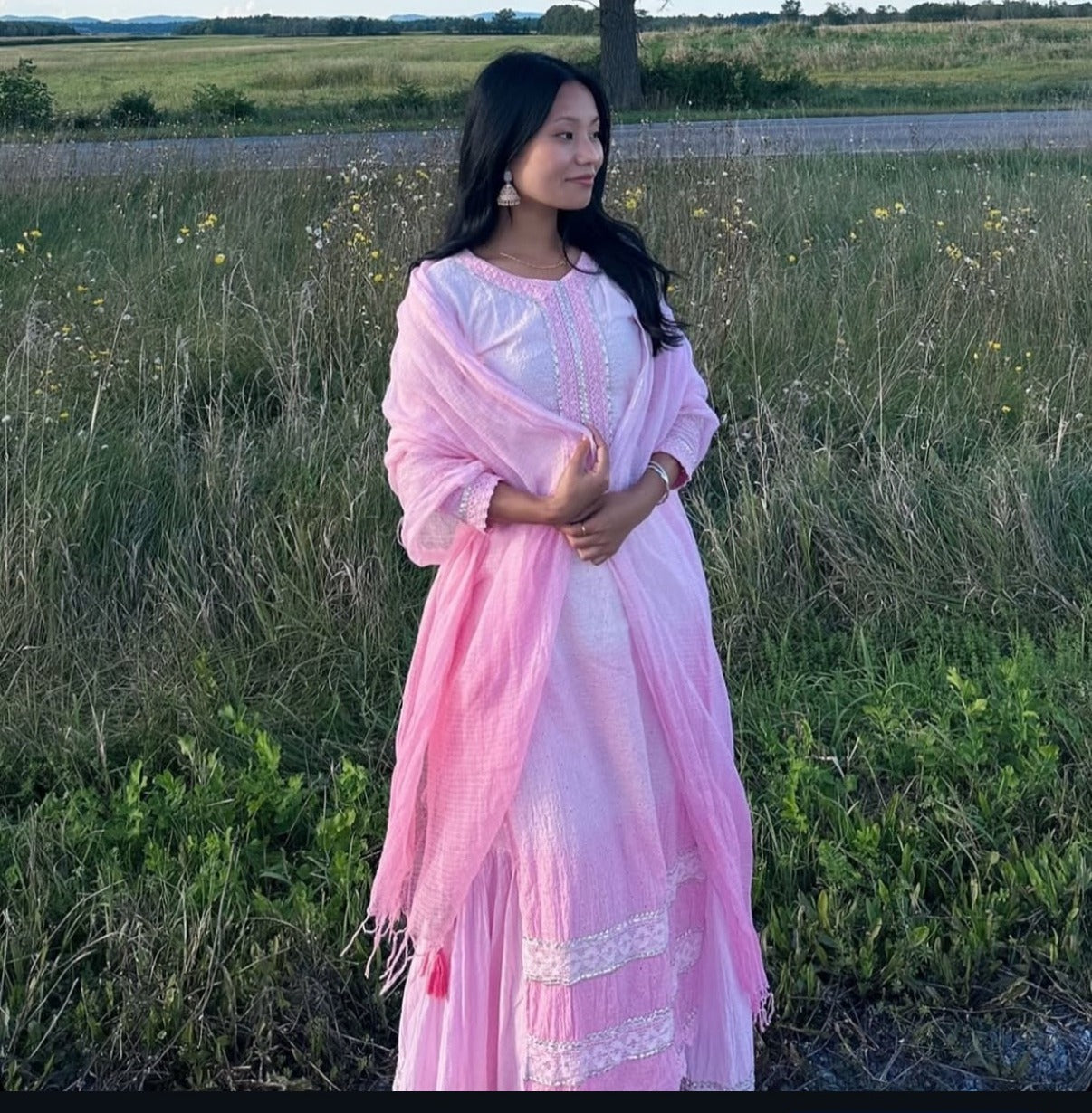 Customer wearing Sisters Collection
