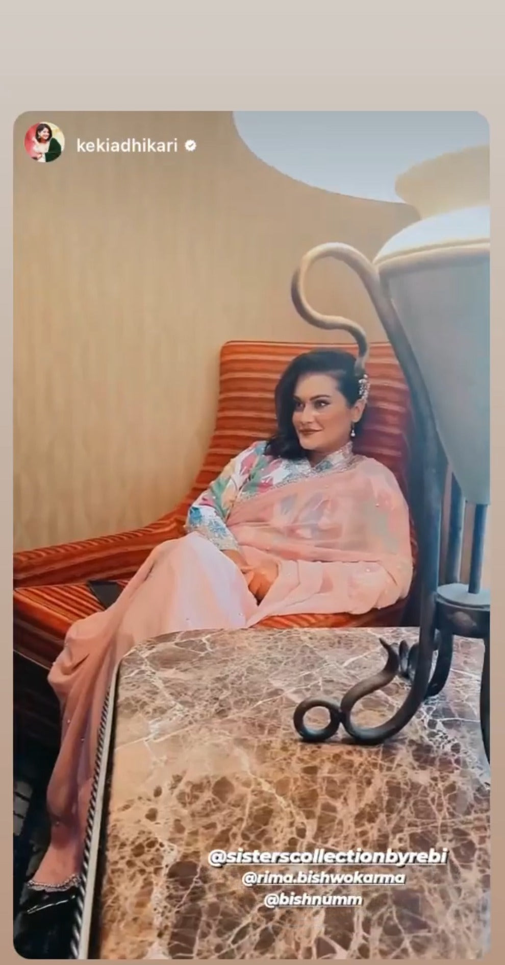 Keki Adhikari wearing Sisters Collection