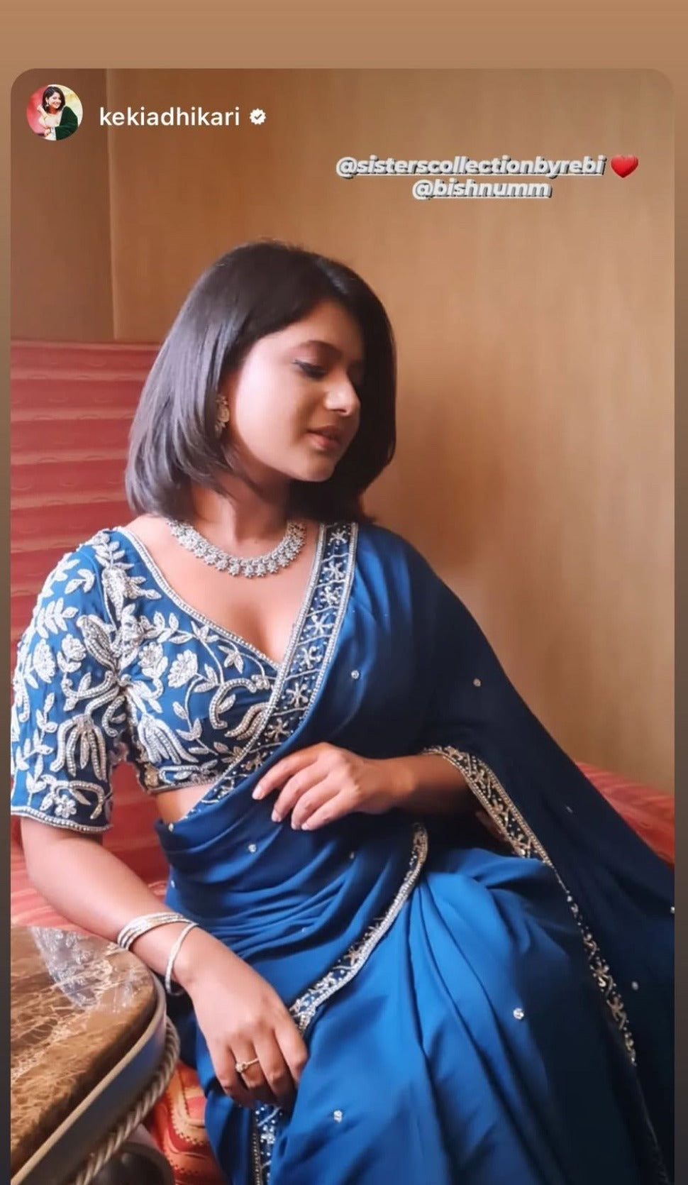 Keki Adhikari wearing Sisters Collection
