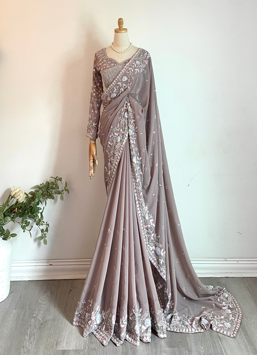 Heavy Handwork Saree set  image 1
