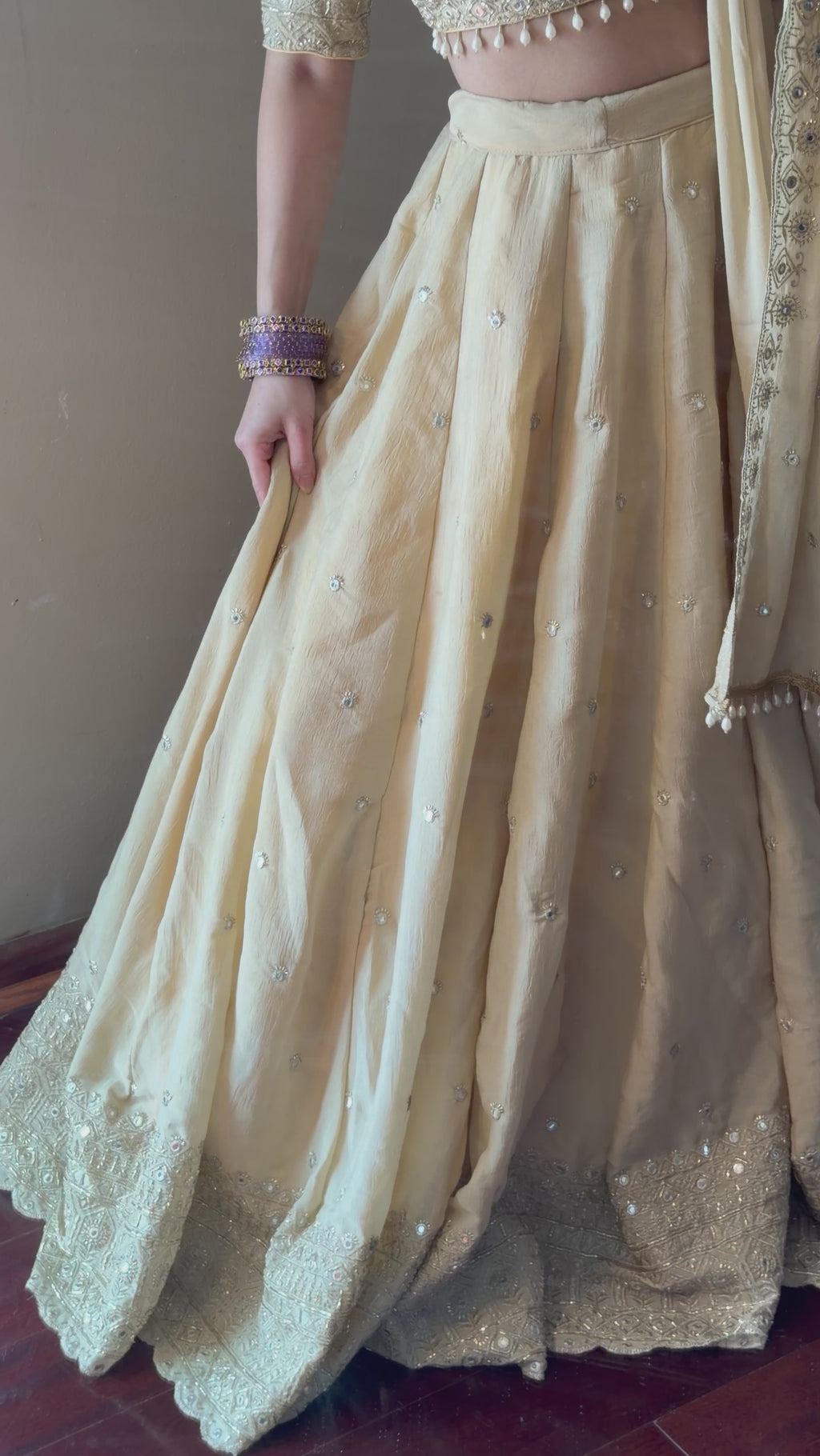 Beige Lehenga Set