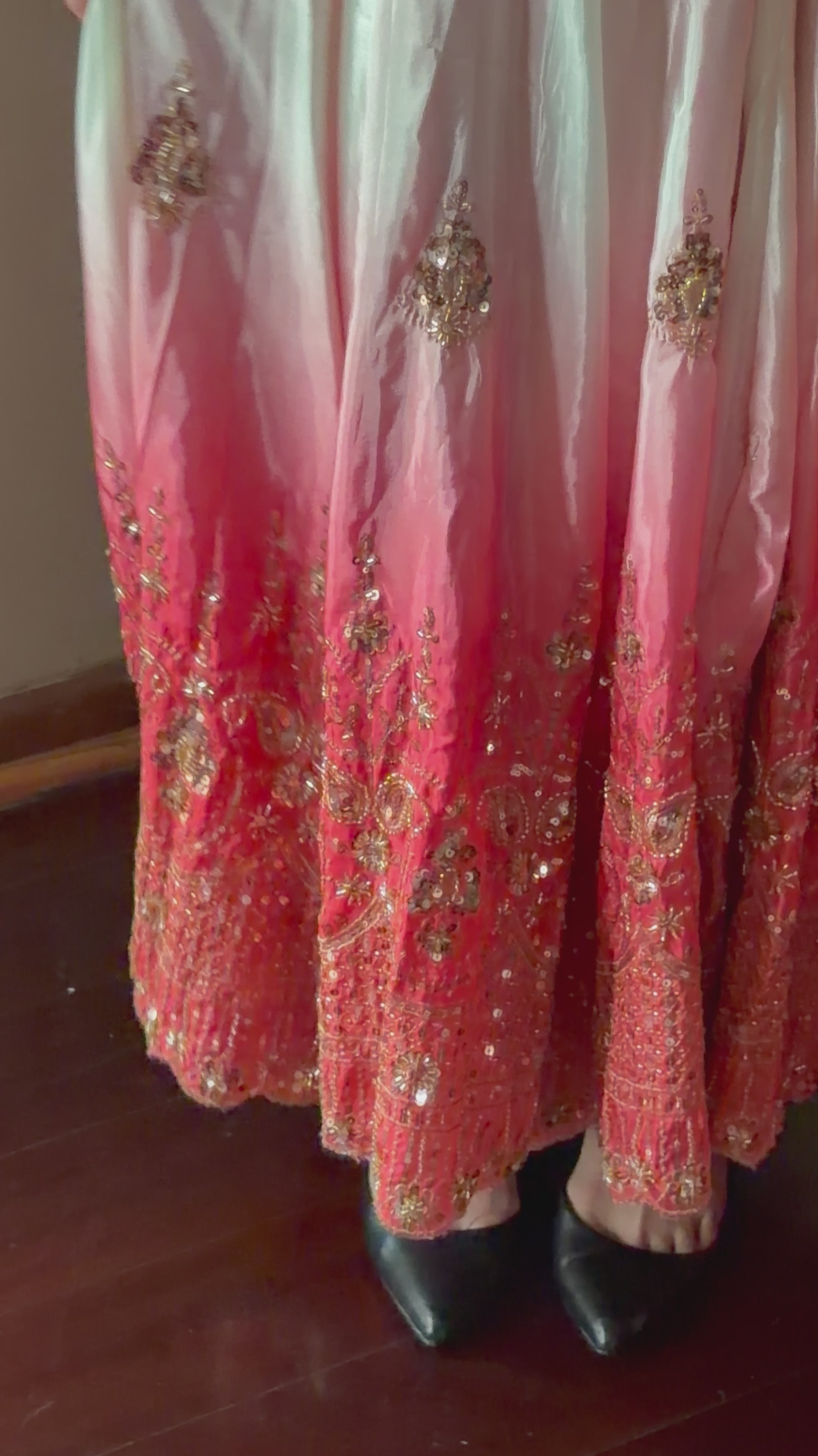 Heavy-worked Anarkali Set