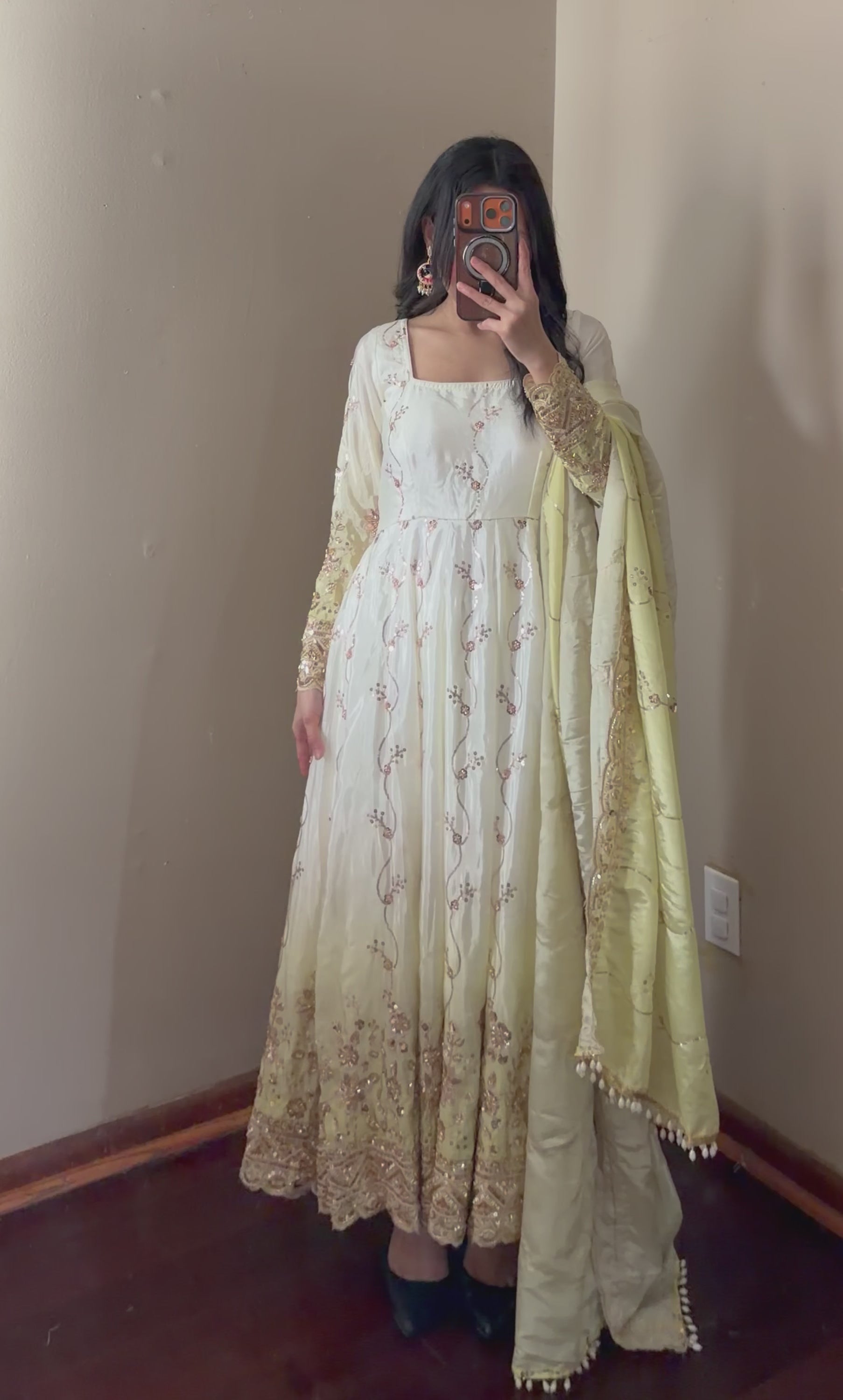 Heavy-work Anarkali suit