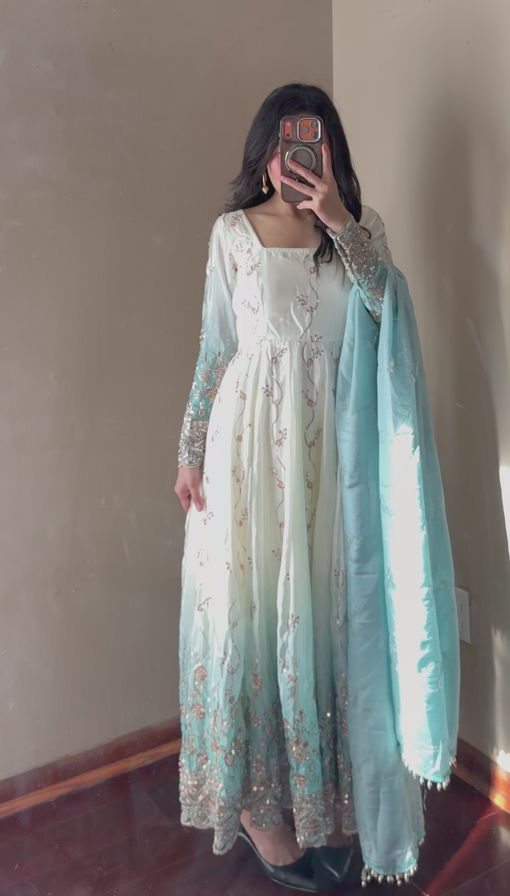 Handwork Anarkali Set