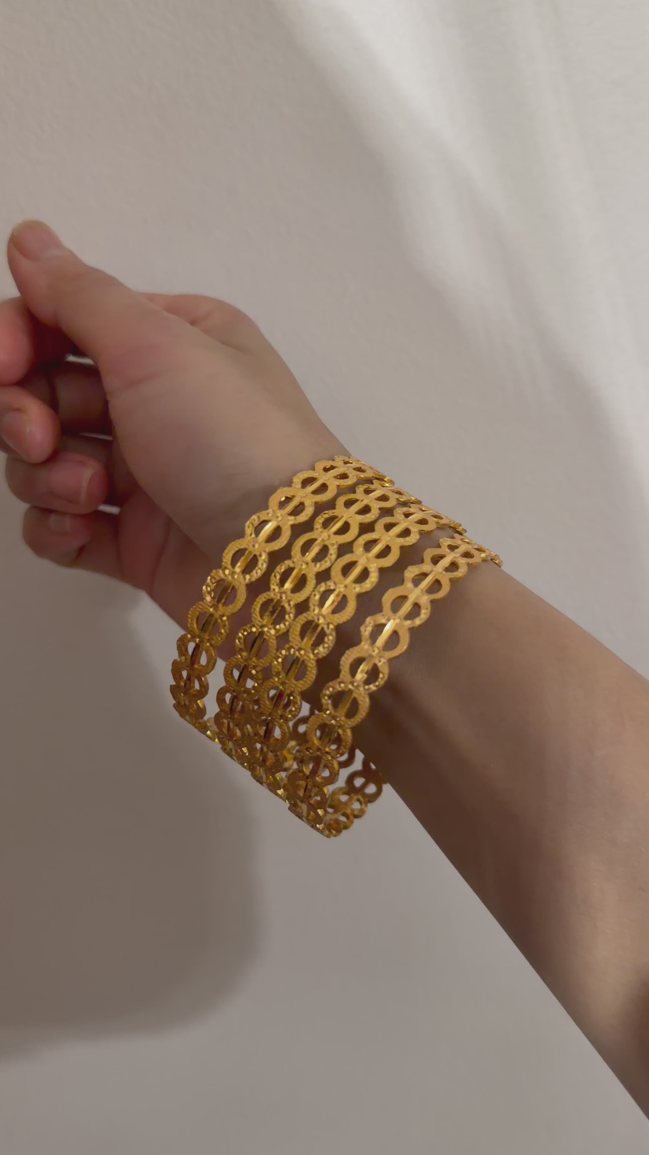 Pachali Gold-Finish Bala Pack Of 4 Gold Plated Bangles