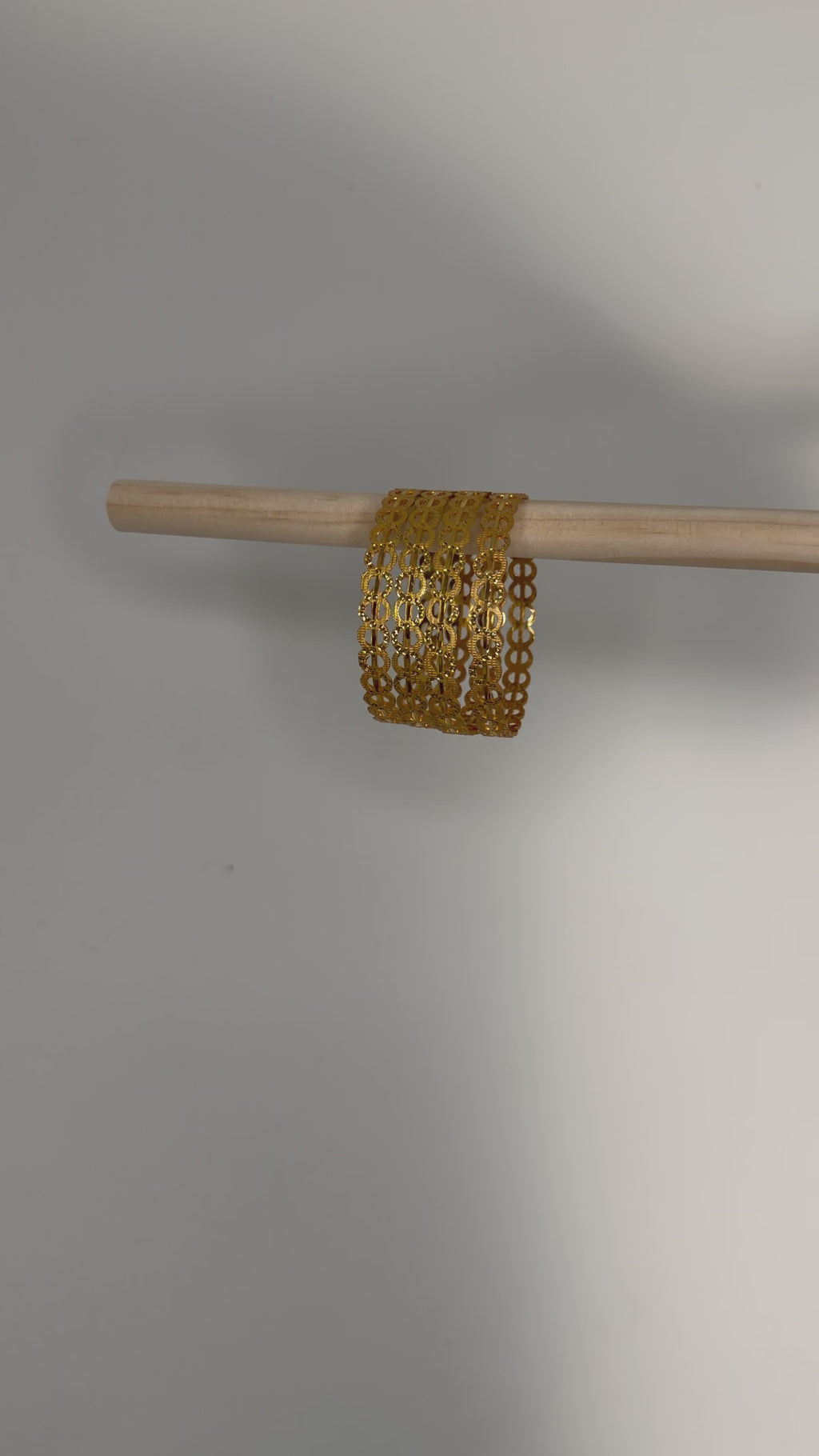 Pachali Gold-Finish Bala Pack Of 4 Gold Plated Bangles