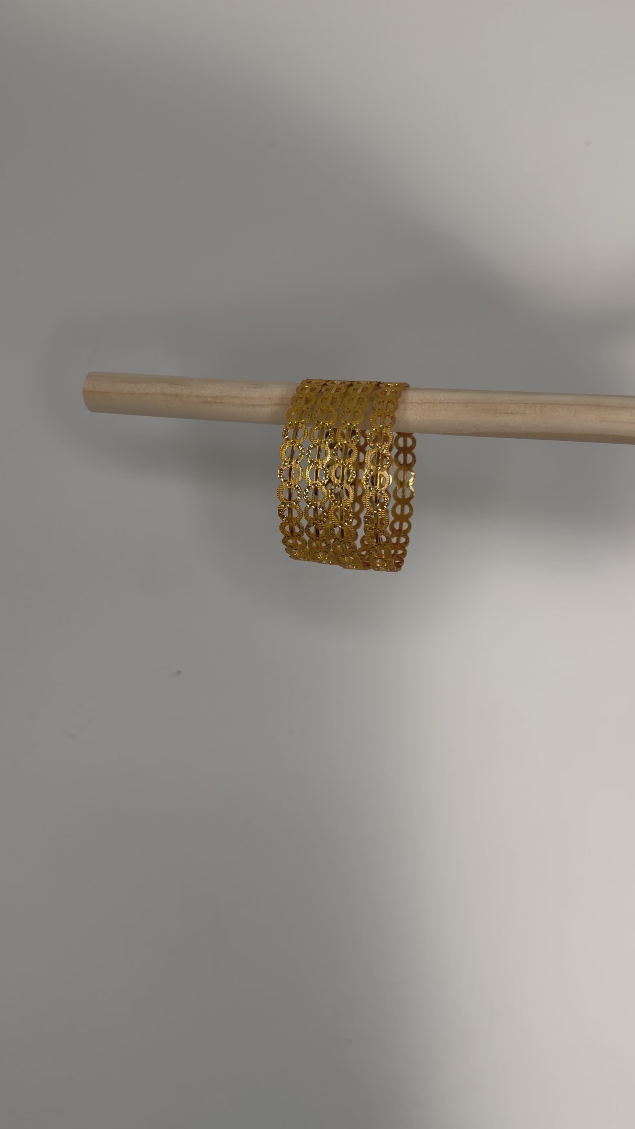 Pachali Gold-Finish Bala Pack Of 4 Gold Plated Bangles