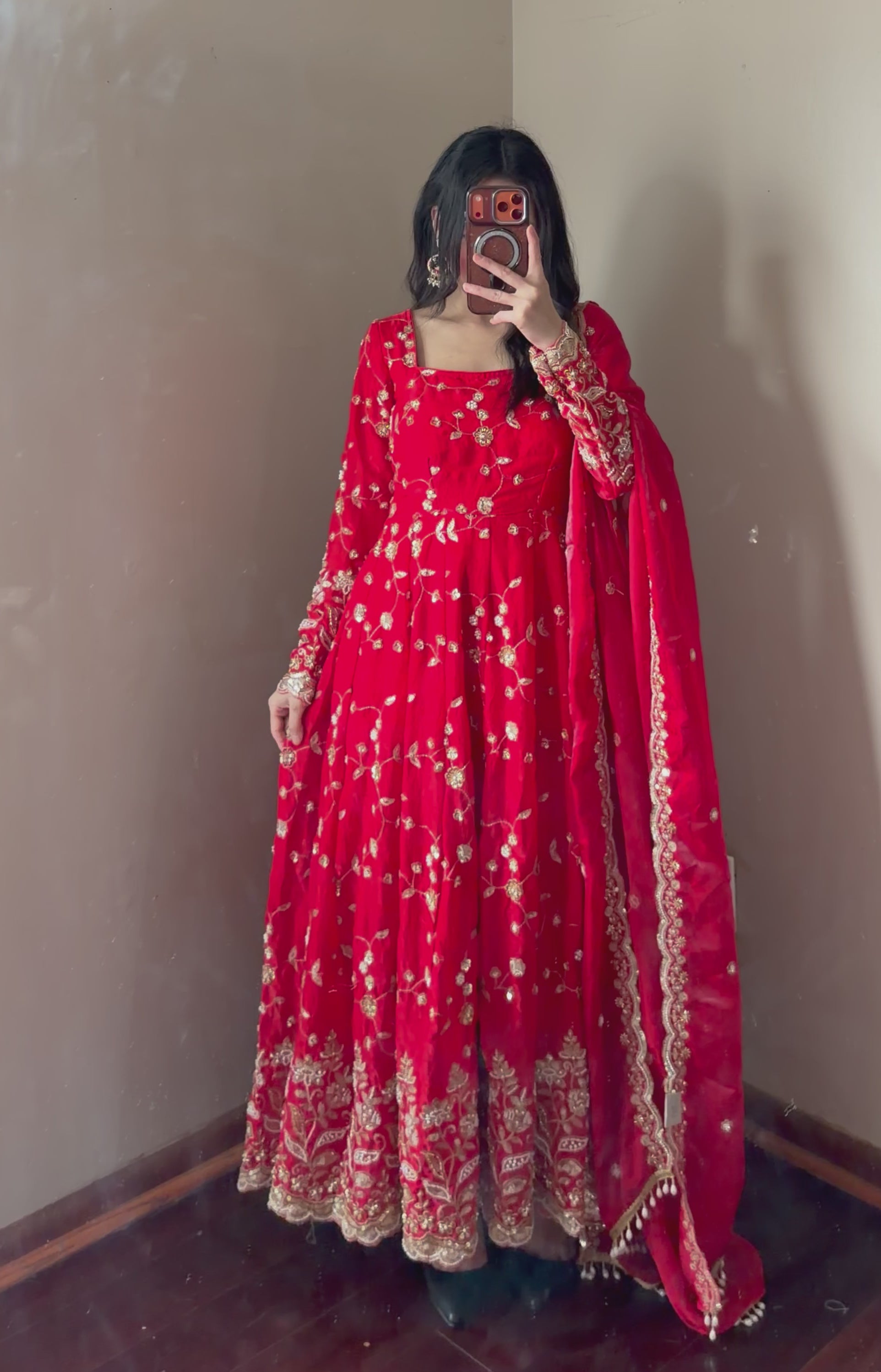 Heavy-embroidery Anarkali Set